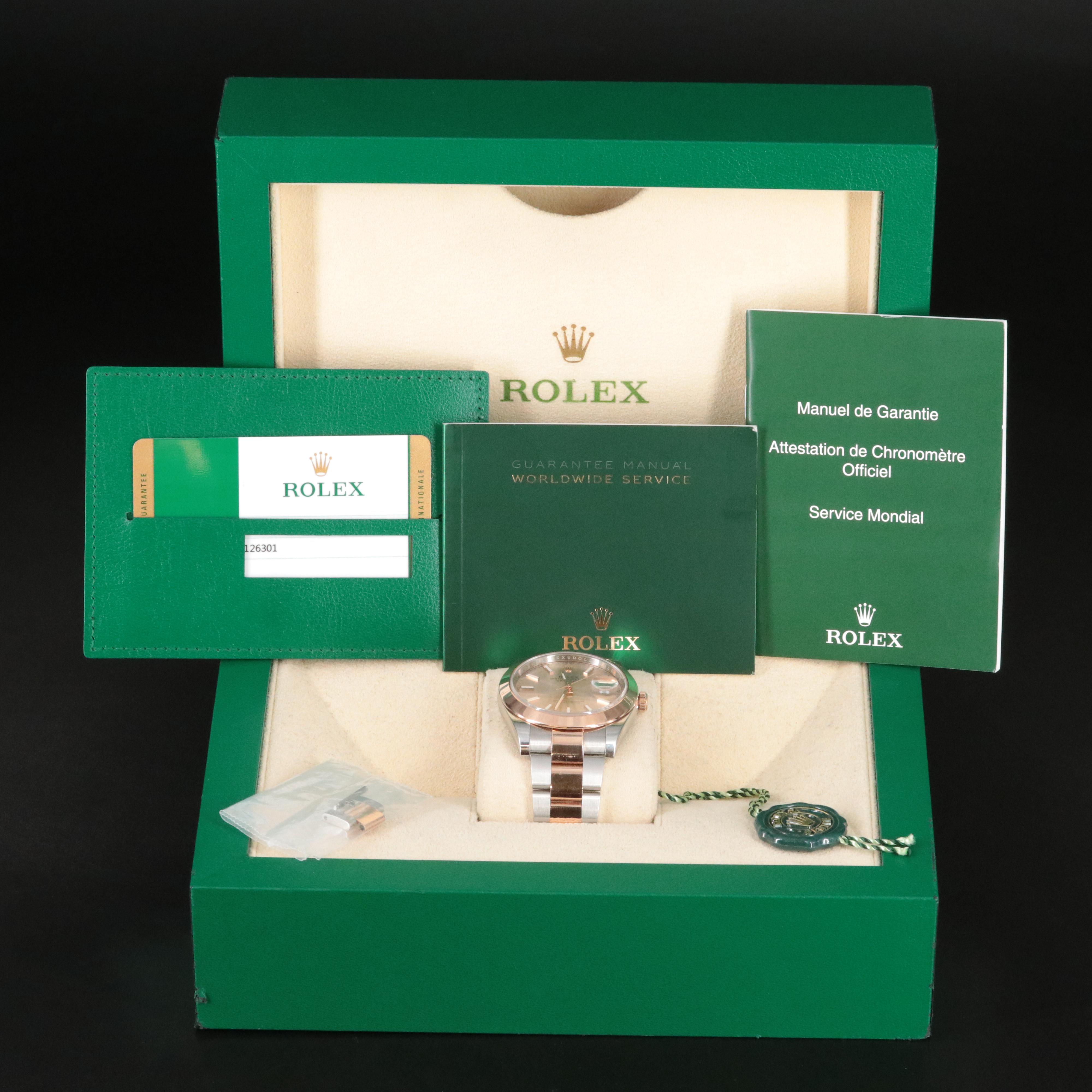 Rolex Everose Model 126301 Datejust Watch