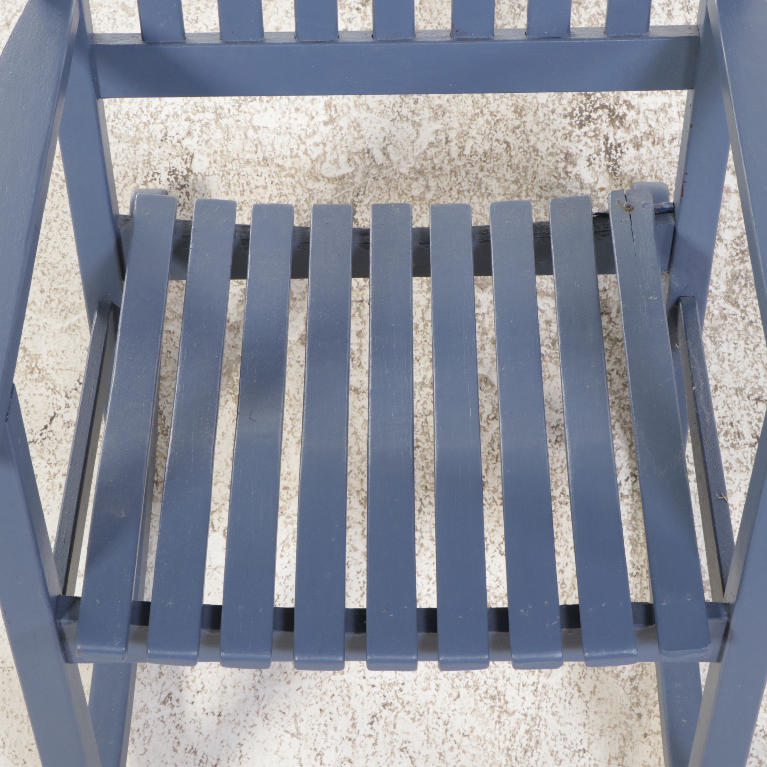 Pair of Ebel Blue-Painted Wood Rocking Chairs