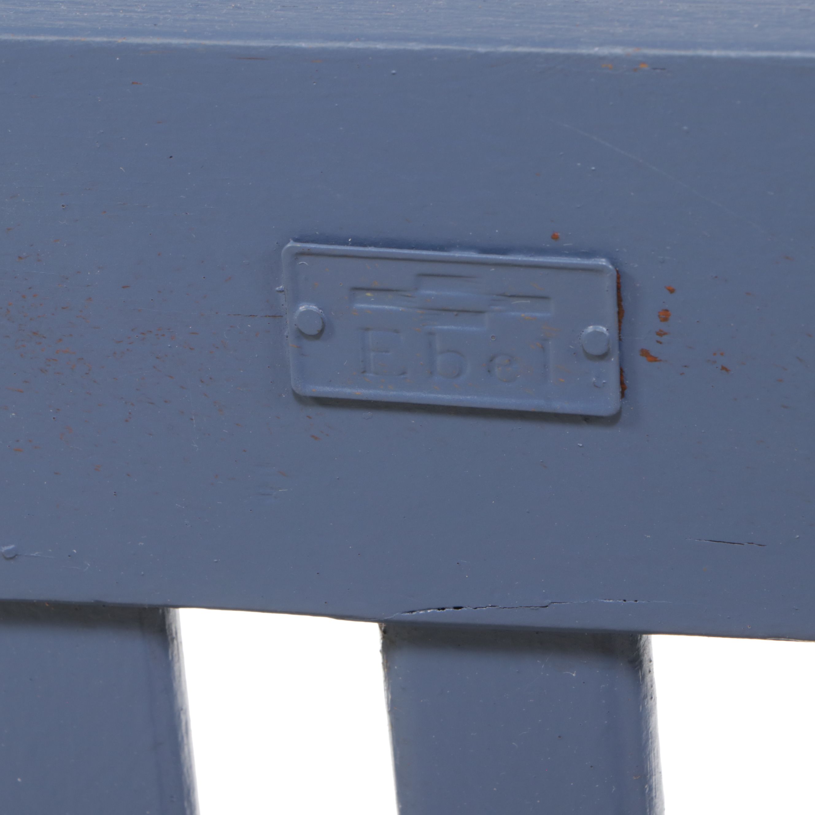 Pair of Ebel Blue-Painted Wood Rocking Chairs