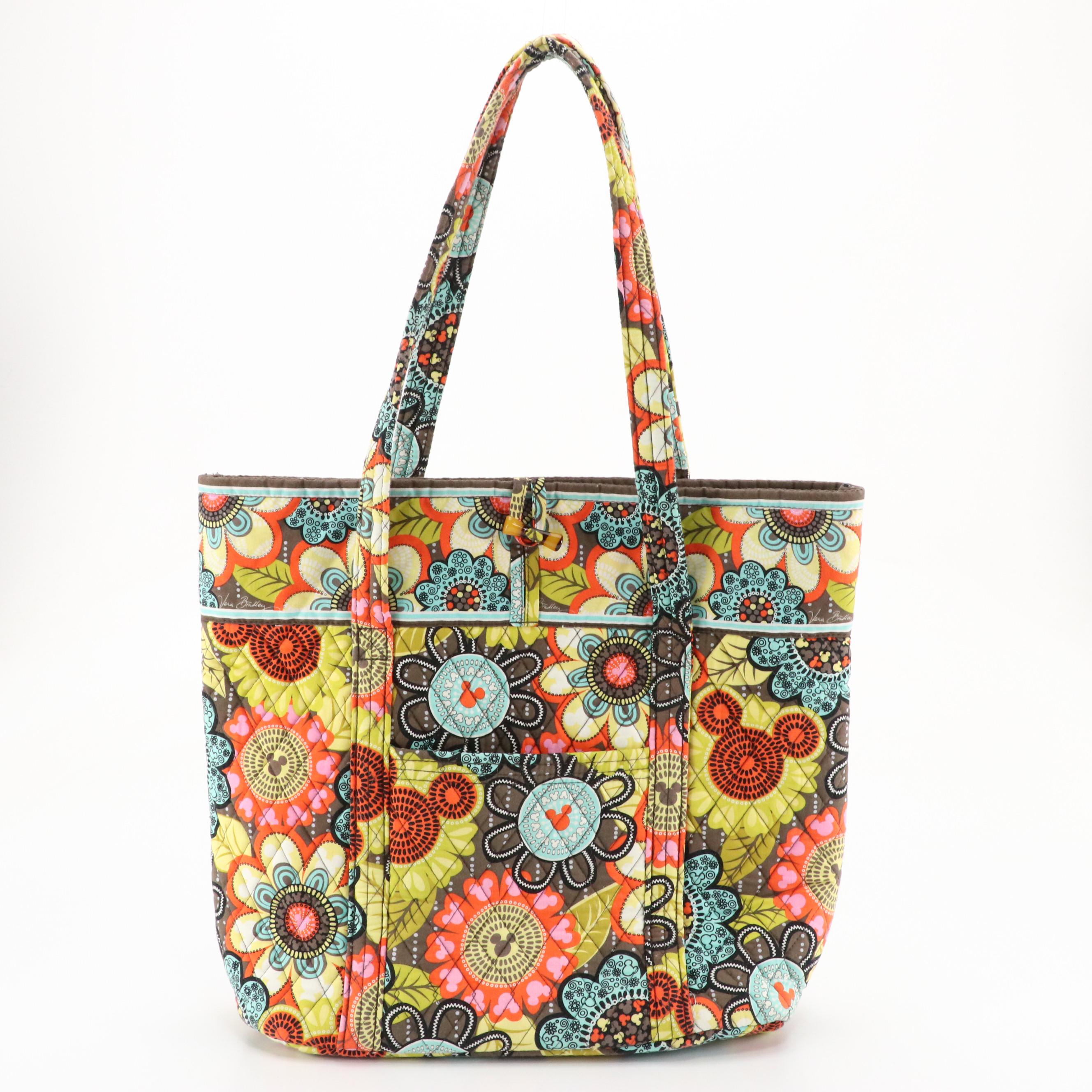 Vera Bradley x Disney Parks "Flower Shower" Travel Tote, Crossbody & Vanity Bag