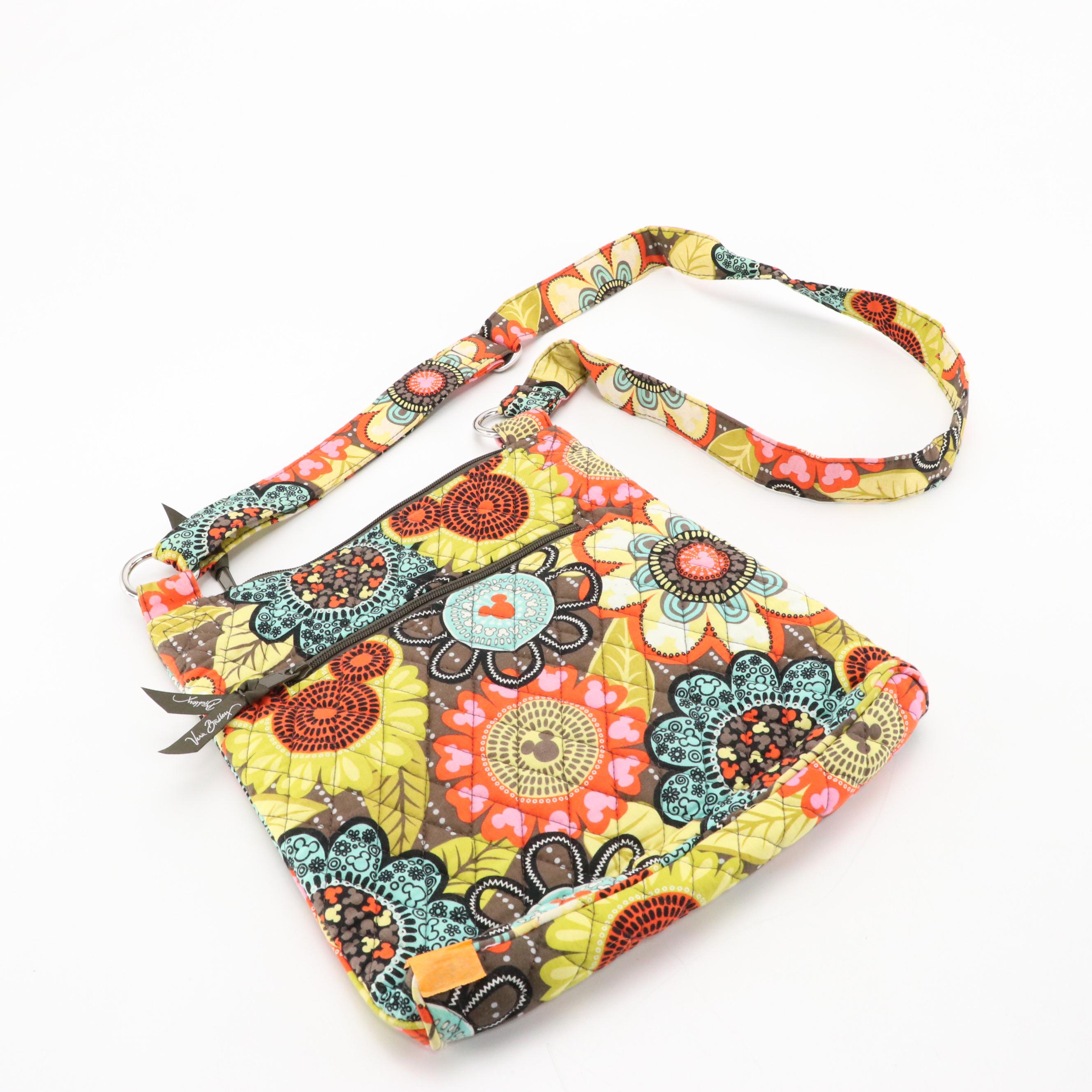 Vera Bradley x Disney Parks "Flower Shower" Travel Tote, Crossbody & Vanity Bag