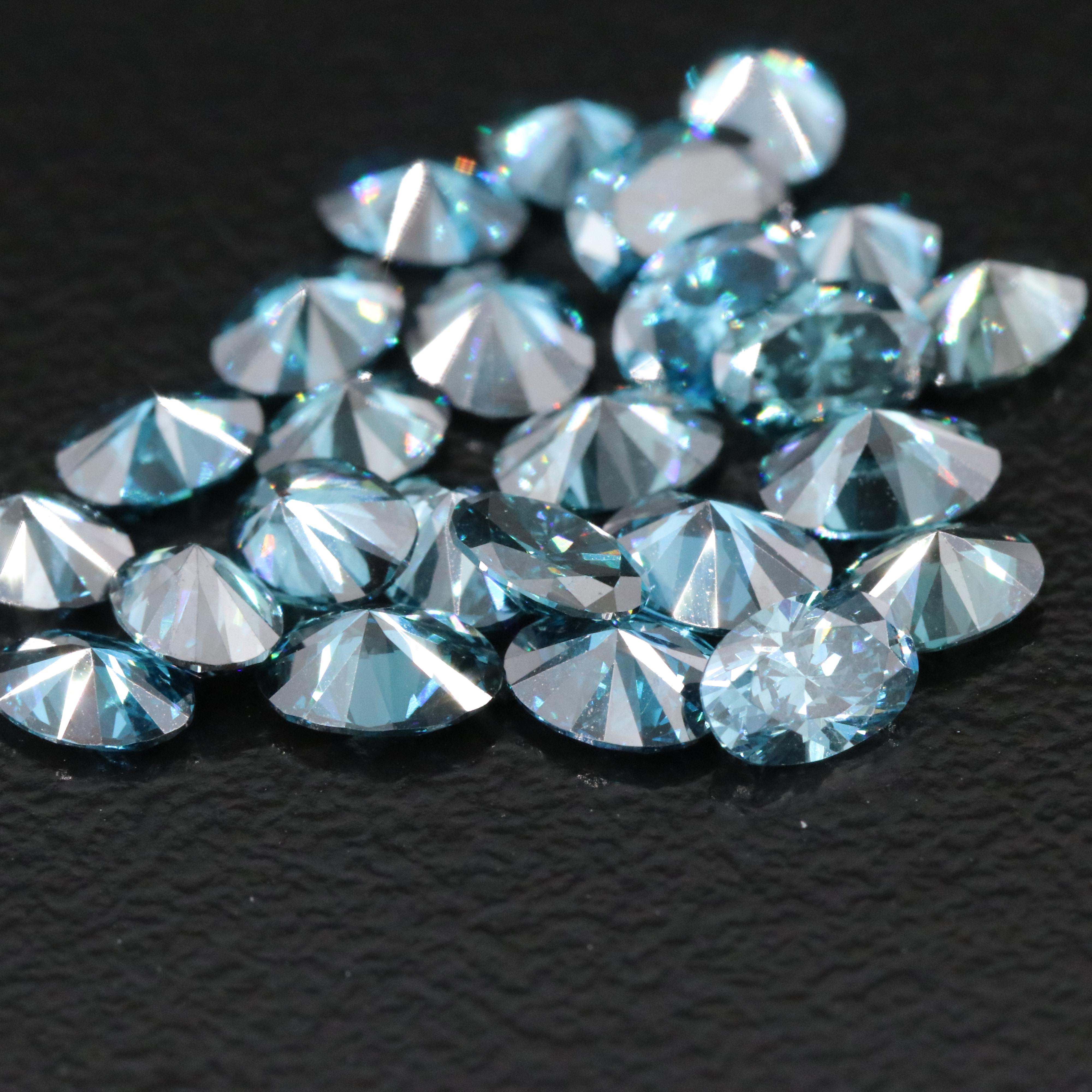 Loose 5.59 CTW Fancy Blue Lab Grown Diamond Lot