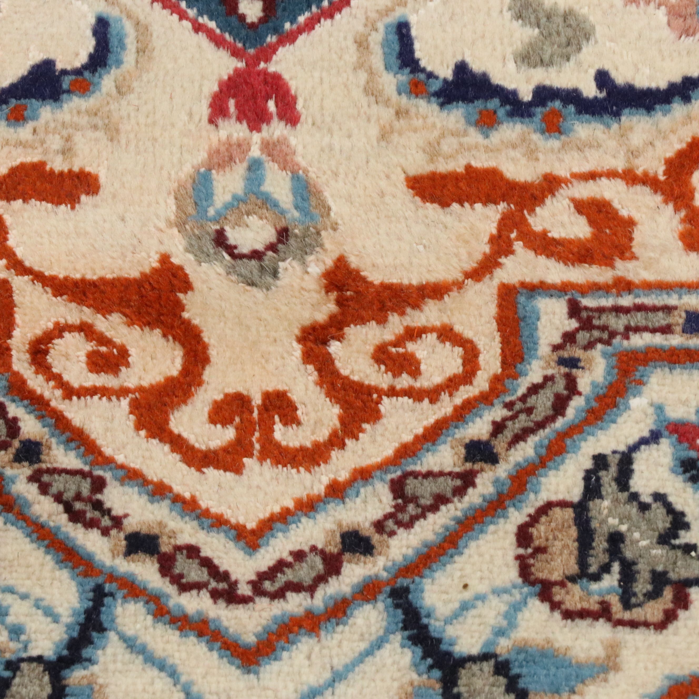 8' x 11' Hand-Knotted Indo-Persian Nain Area Rug