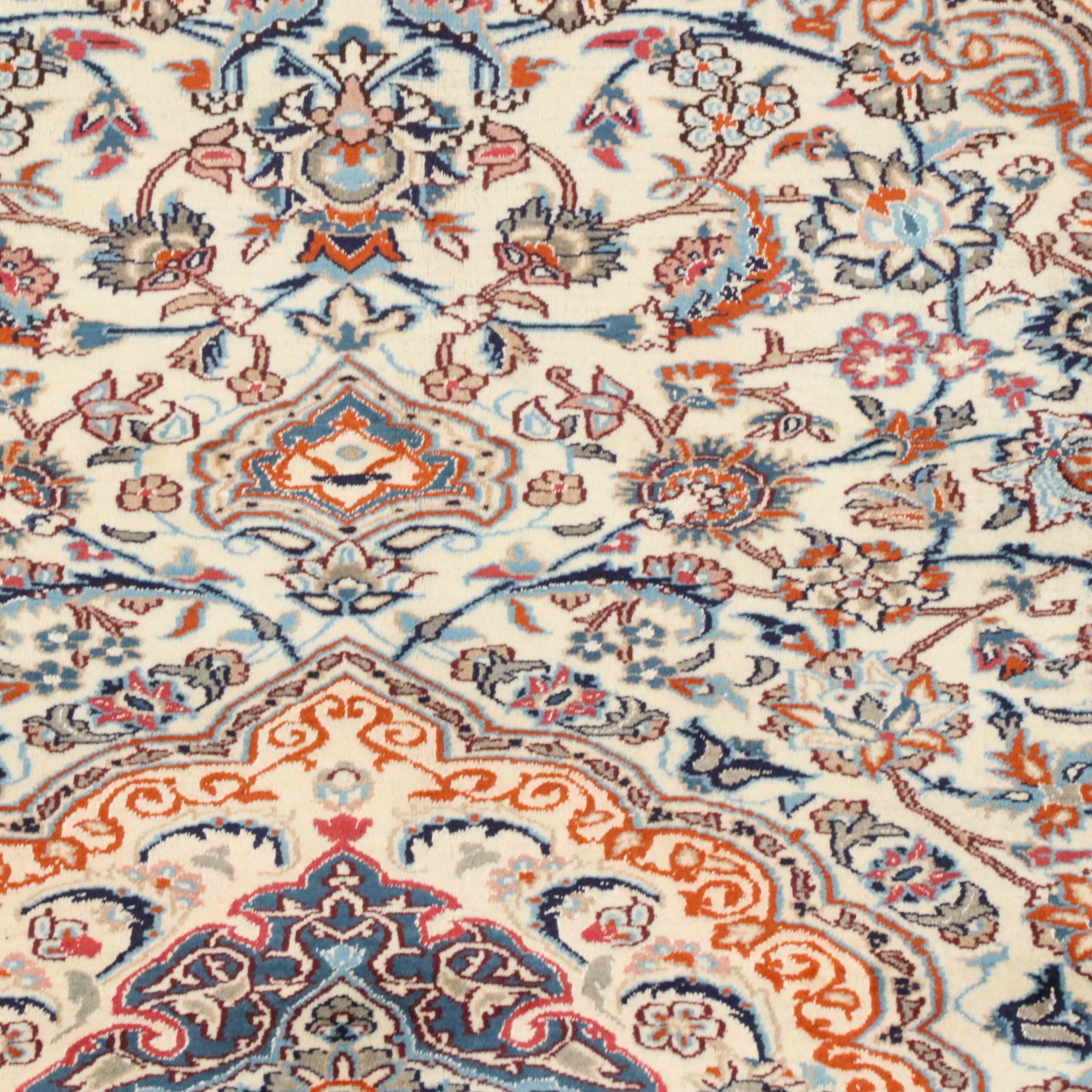 8' x 11' Hand-Knotted Indo-Persian Nain Area Rug