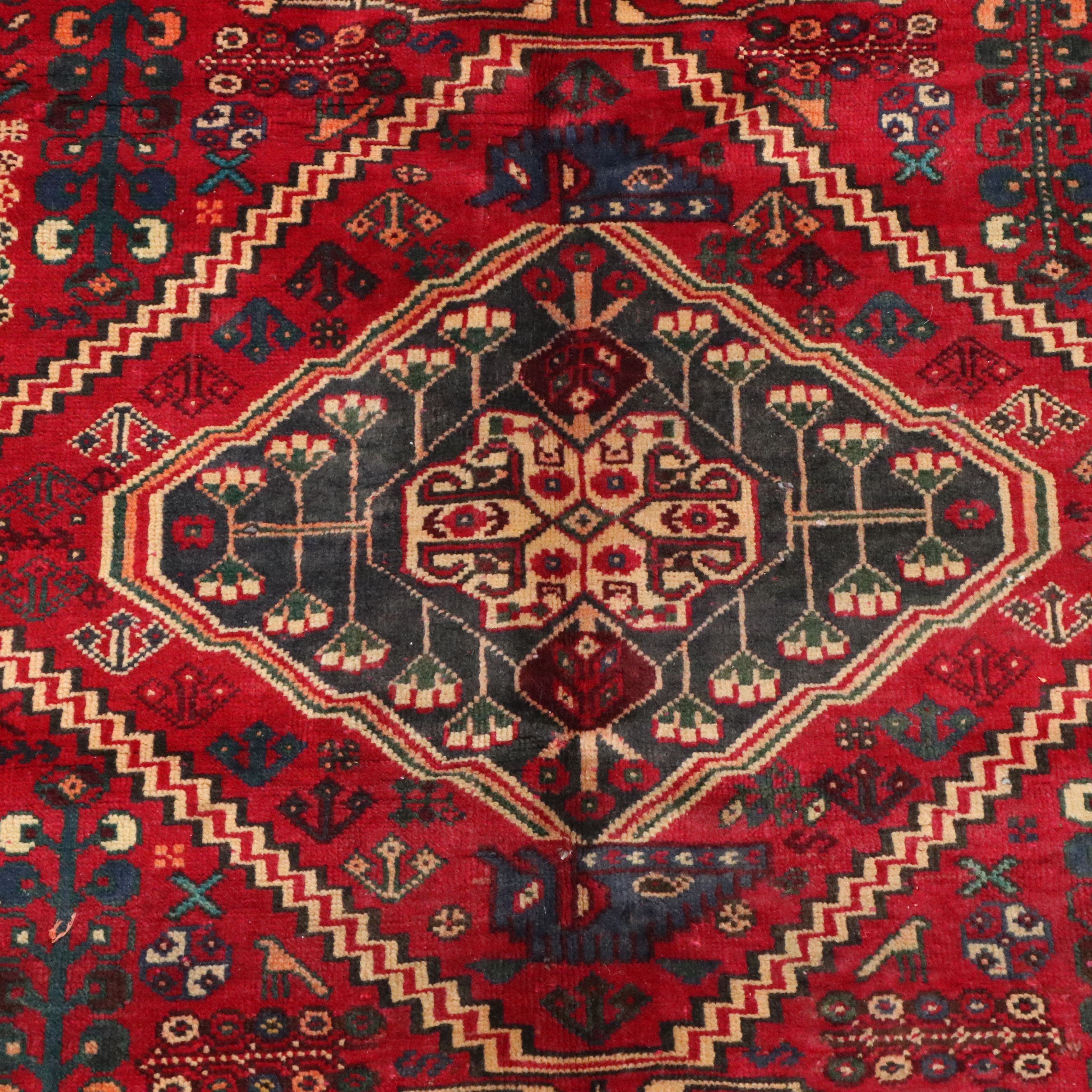 5'2 x 8'7 Hand-Knotted Indo-Persian Qashqai Area Rug