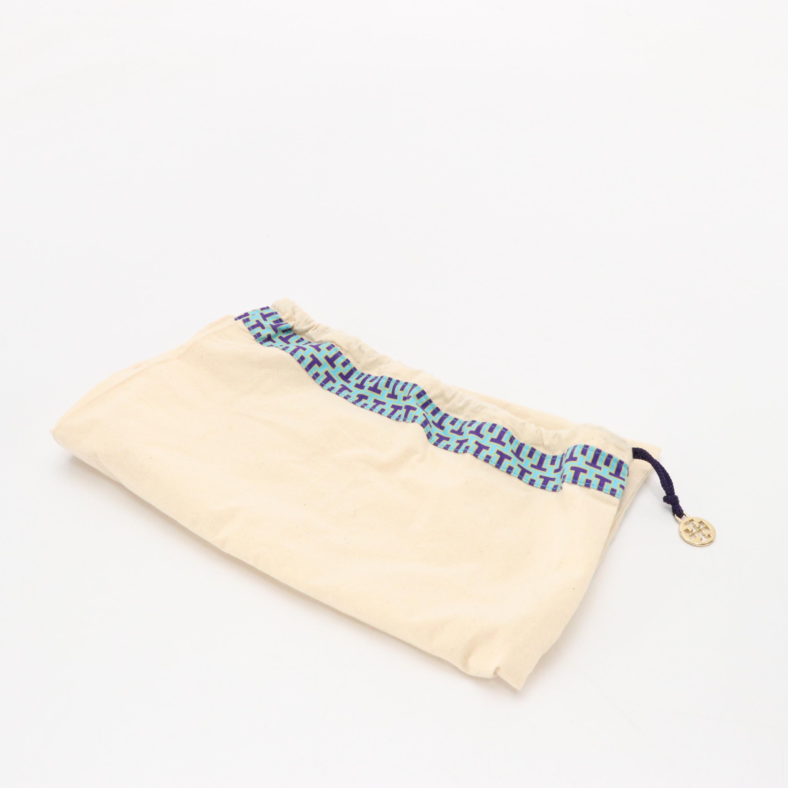 Tory Birch Ankle Strap Raffia Wedge Heels