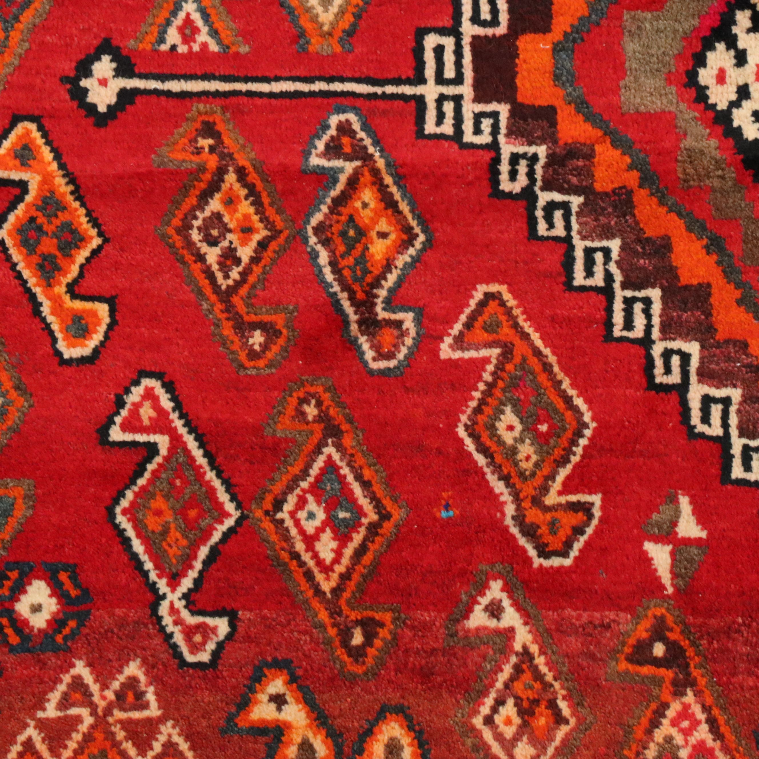 4'6 x 7'10 Hand-Knotted Persian Hamadan Area Rug