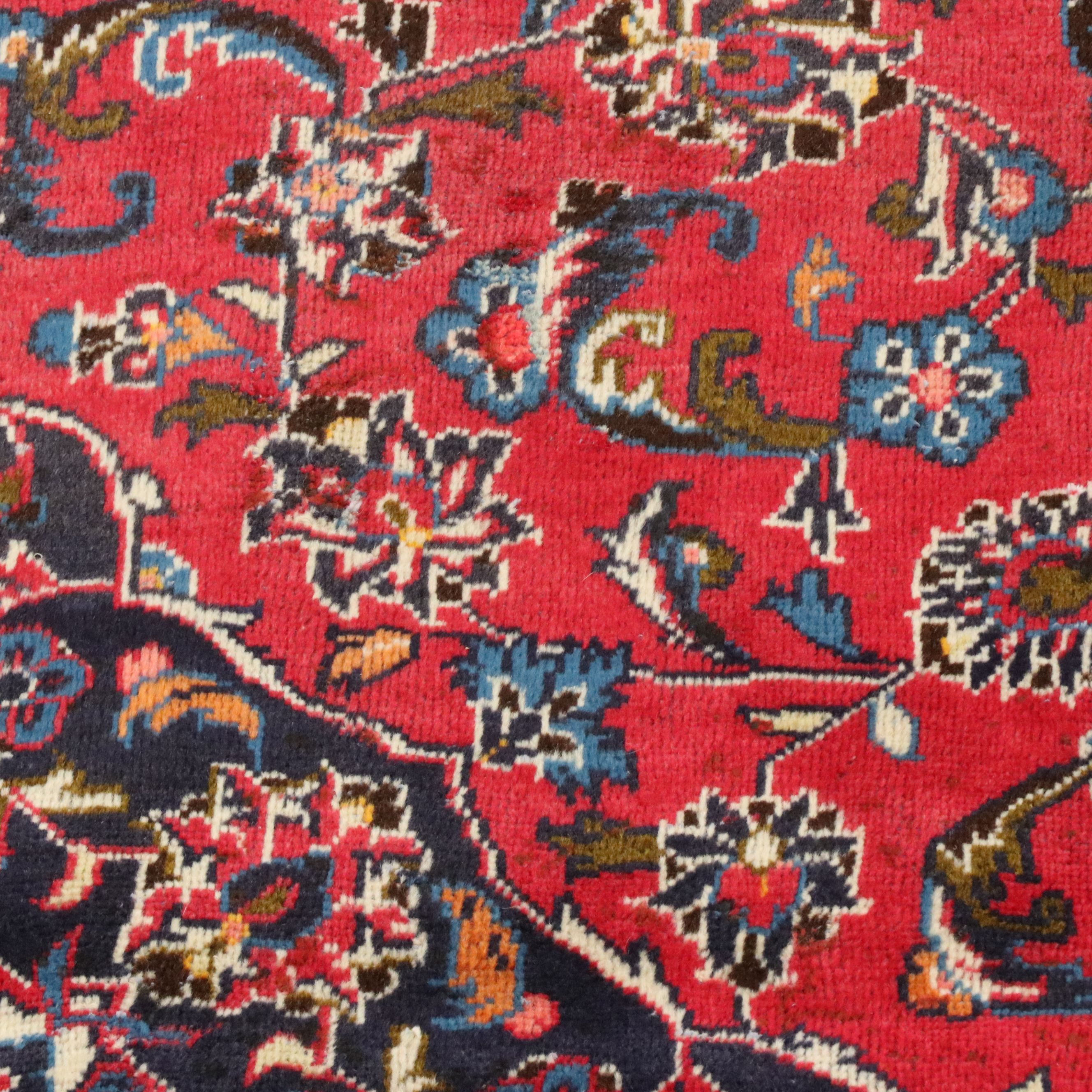 5'11 x 9'4 Hand-Knotted Persian Mashhad Area Rug