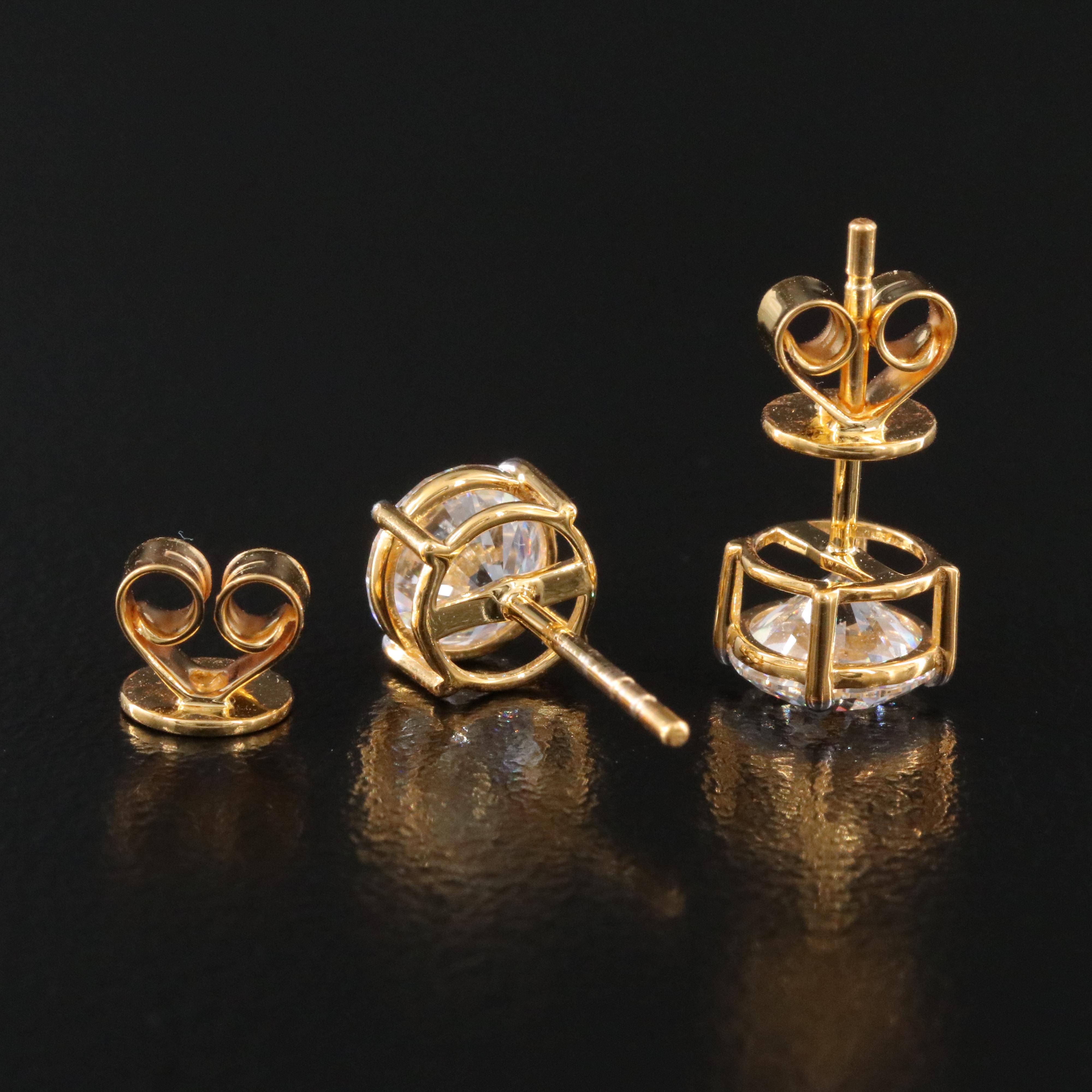 14K 2.19 CTW Lab Grown Diamond Stud Earrings with IGI Reports