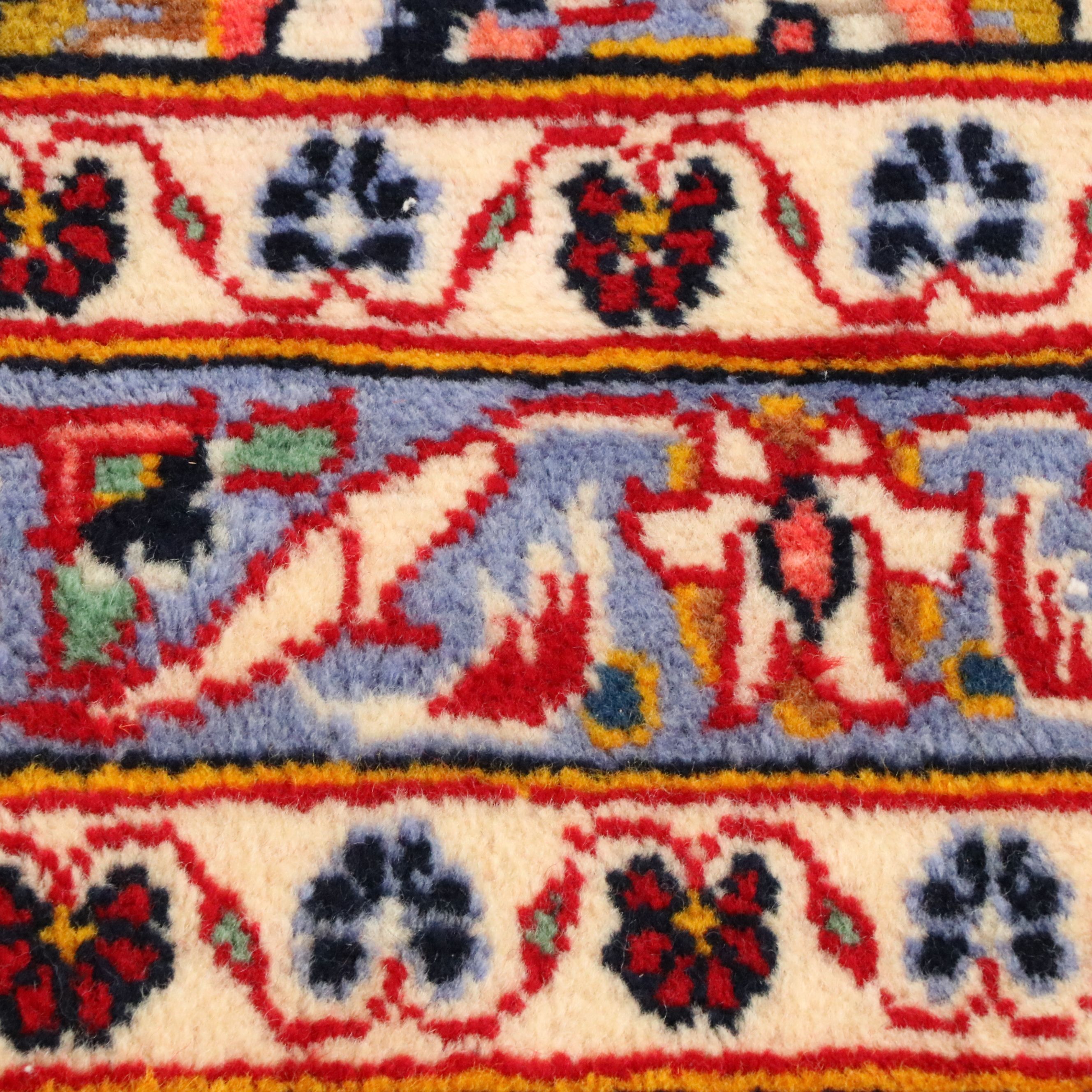 7'8 x 12' Hand-Knotted Persian Kashan Area Rug