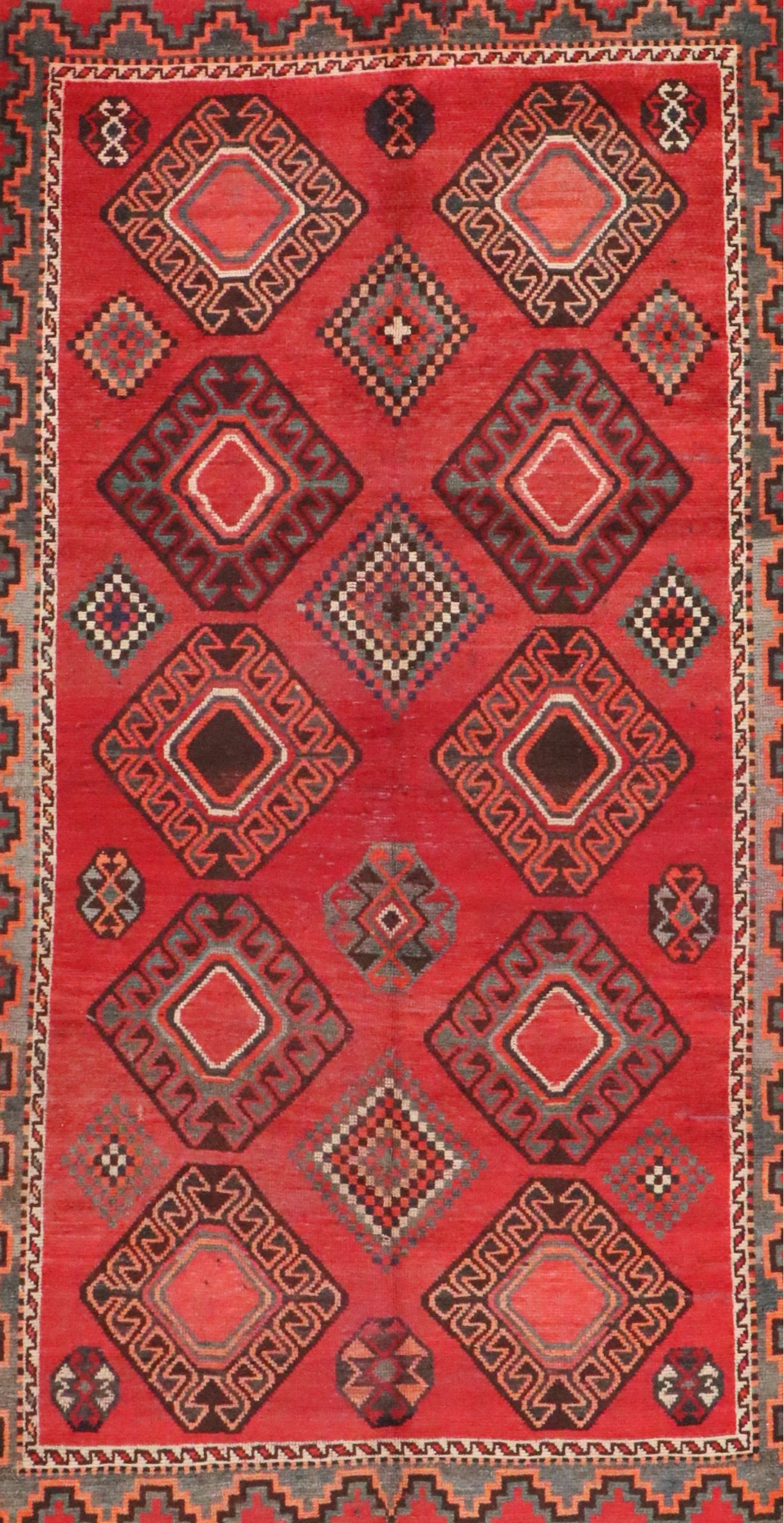 4'11 x 9'4 Hand-Knotted Persian Qashqai Area Rug