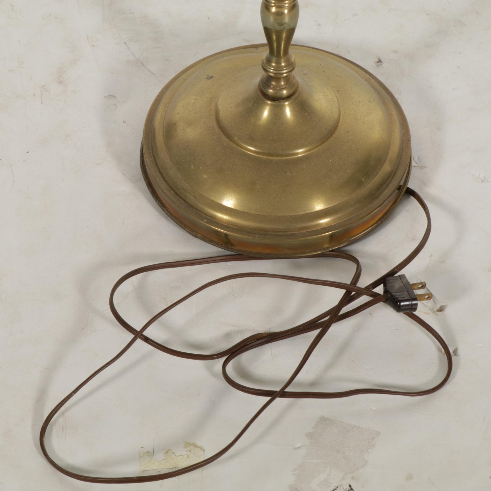 Oil Lamp Style Floor Lamp with Hurricane Globe