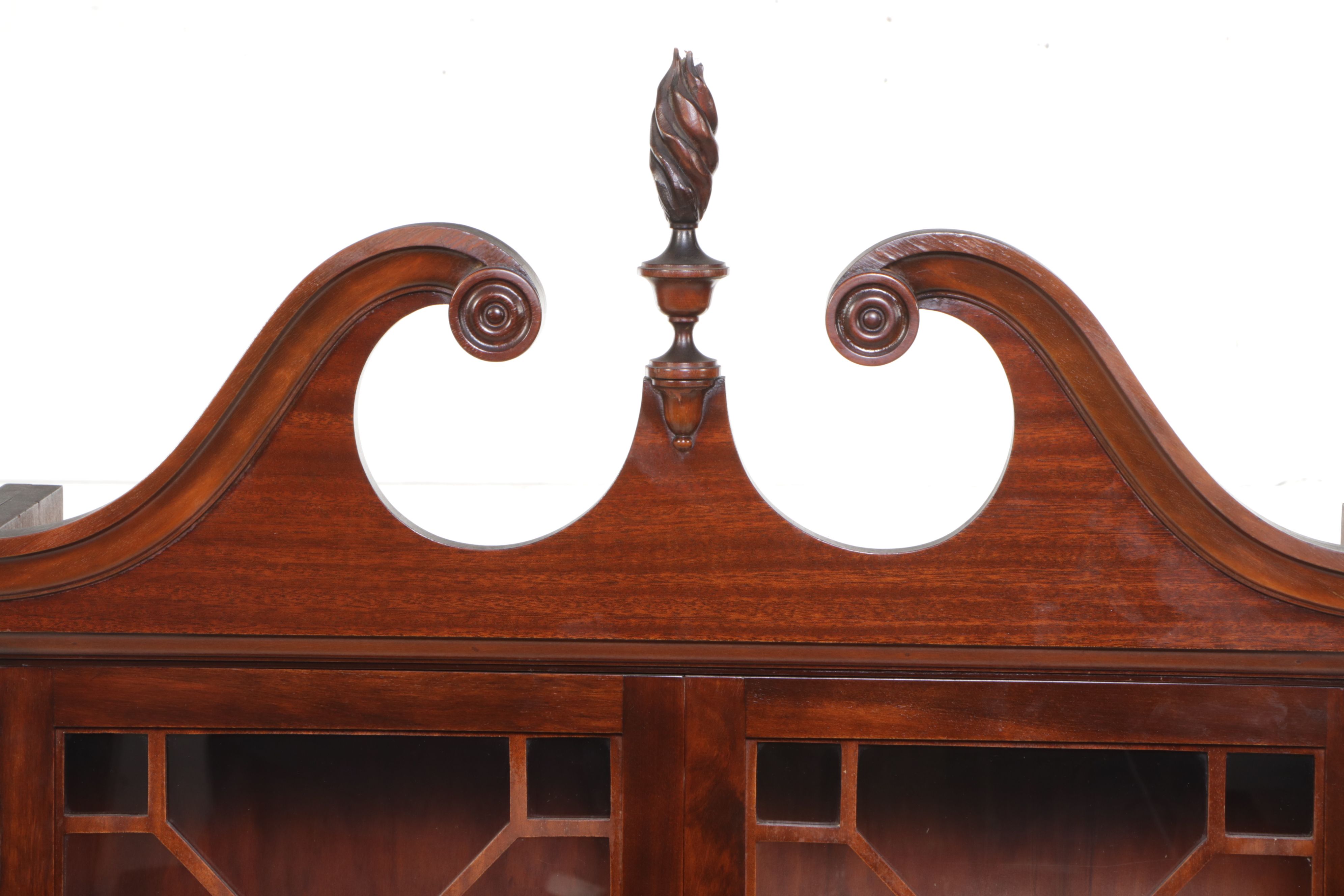 Chippendale Style Mahogany Secretary Desk with Hutch