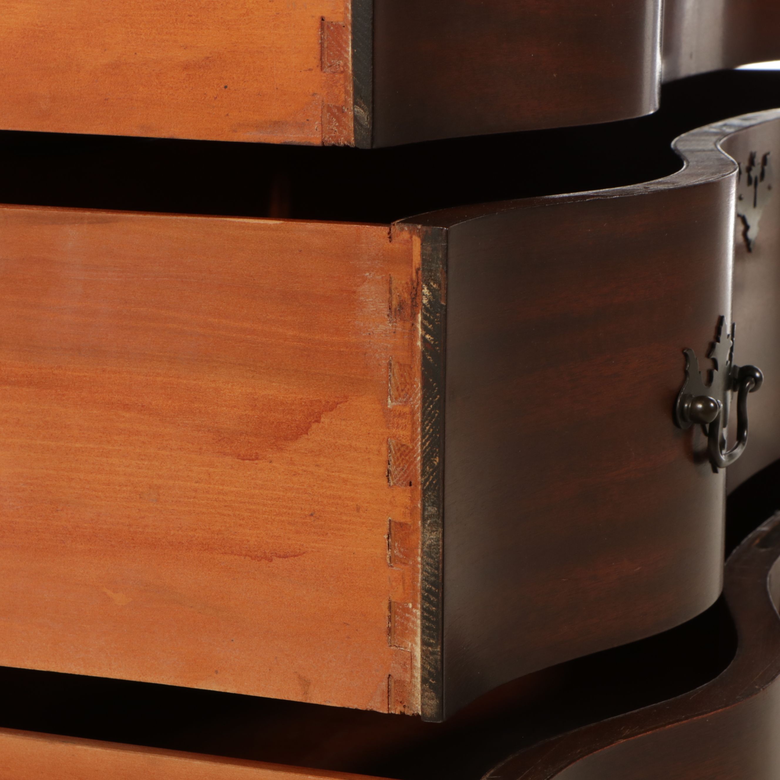 Chippendale Style Mahogany Secretary Desk with Hutch