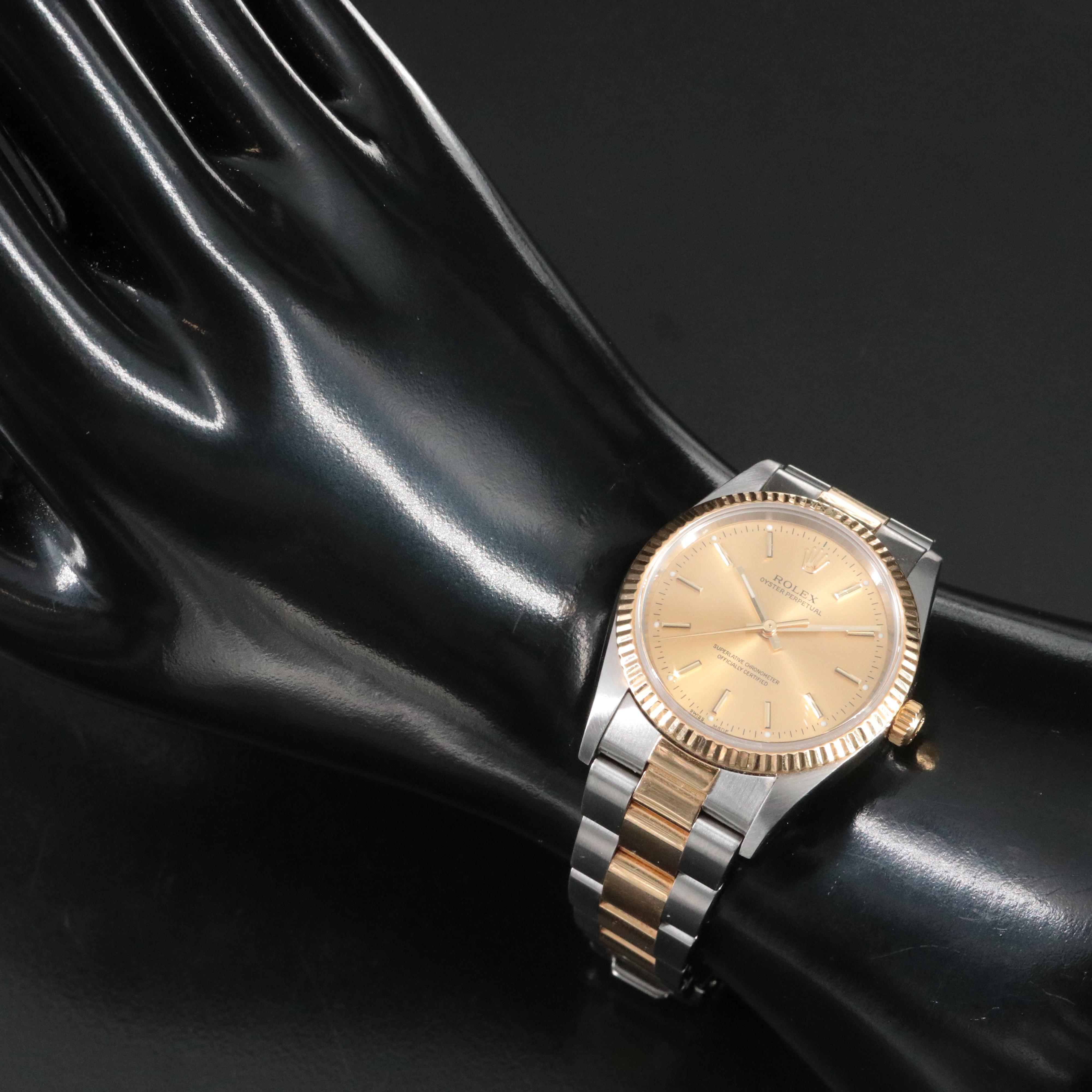 2005 Rolex Oyster Perptual Two-Tone Model 14233 M Watch