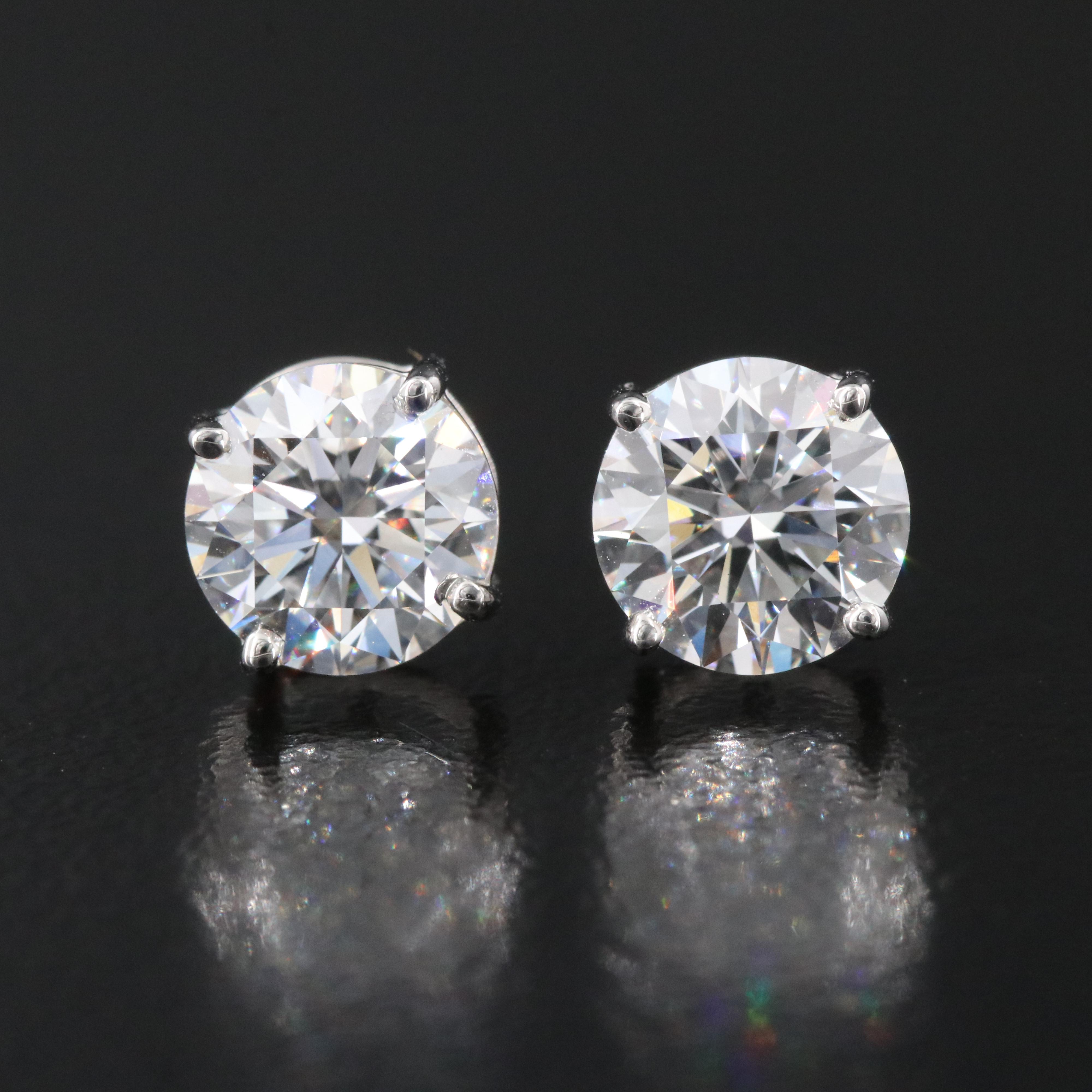 Platinum 2.23 CTW Lab Grown Diamond Stud Earrings with IGI Reports