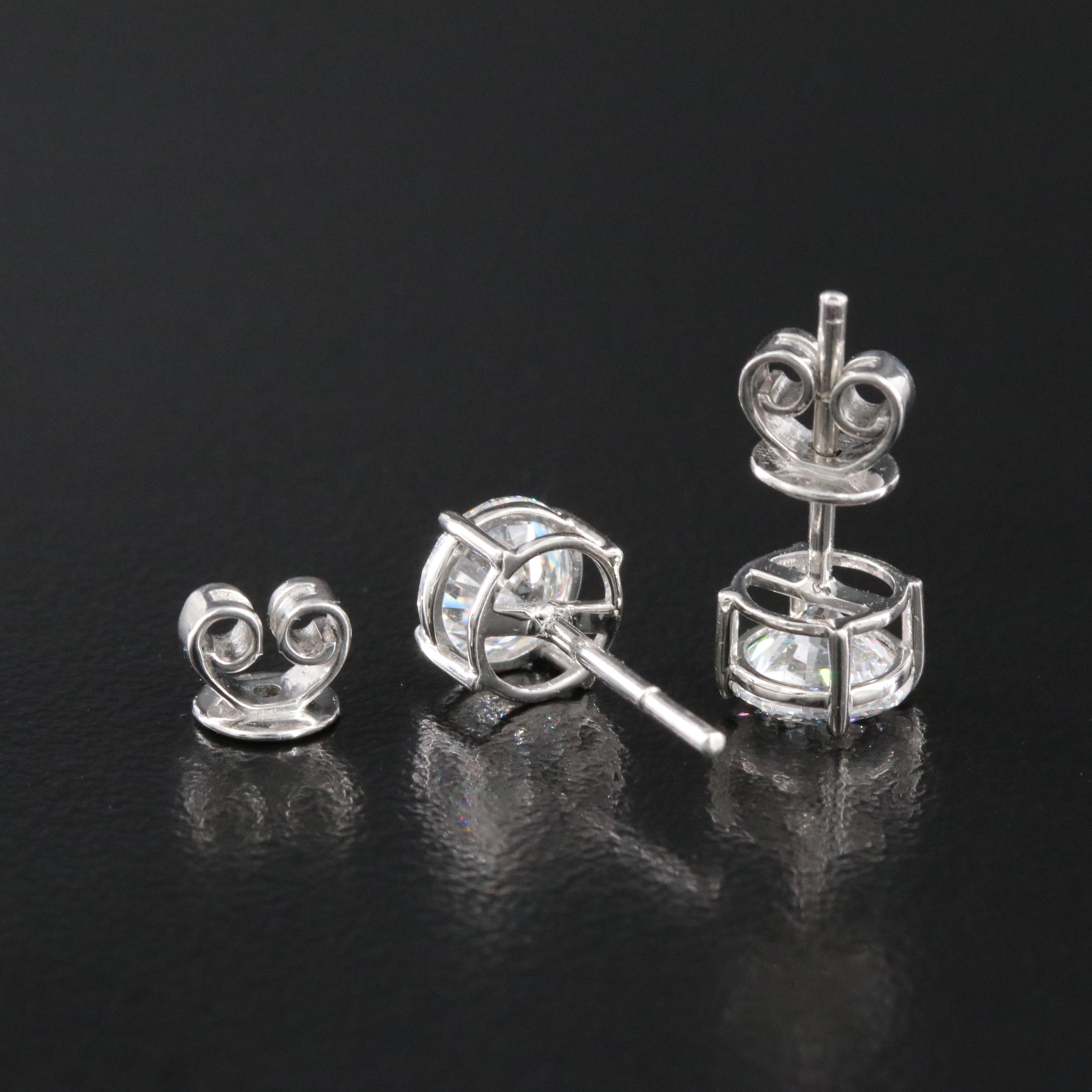 Platinum 2.23 CTW Lab Grown Diamond Stud Earrings with IGI Reports