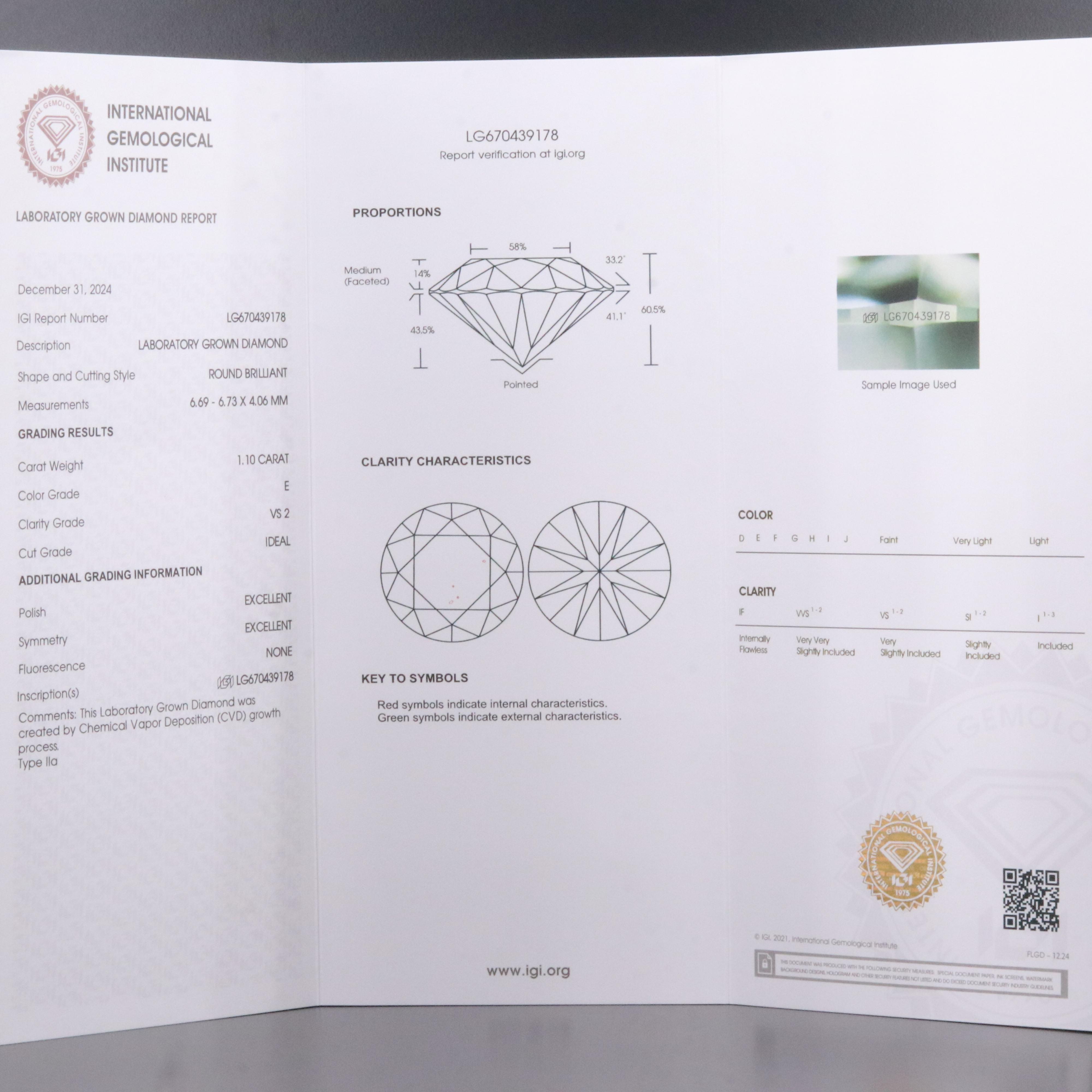 Platinum 2.23 CTW Lab Grown Diamond Stud Earrings with IGI Reports