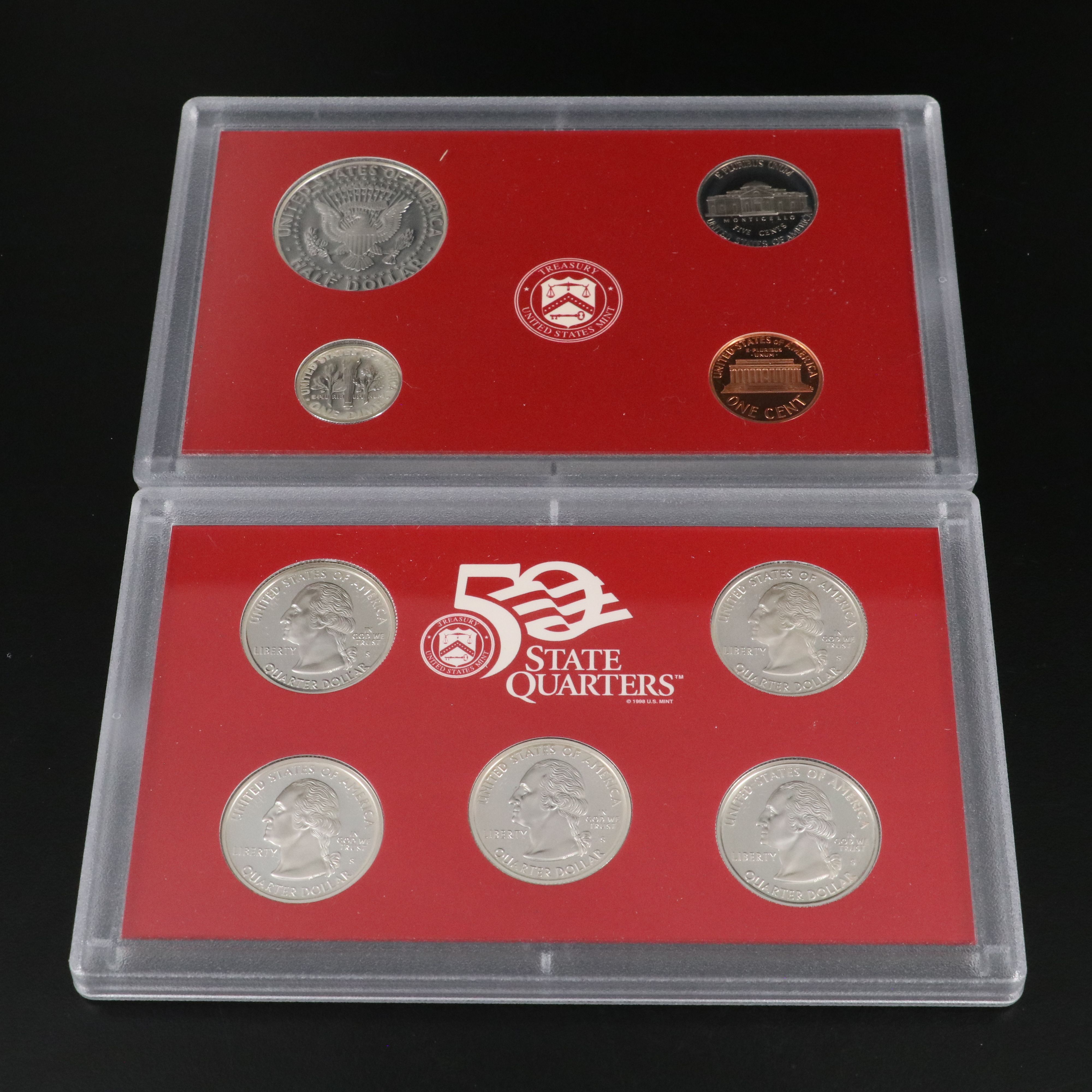 Three United States Modern Silver Proof Sets: 1999, 2000, 2001