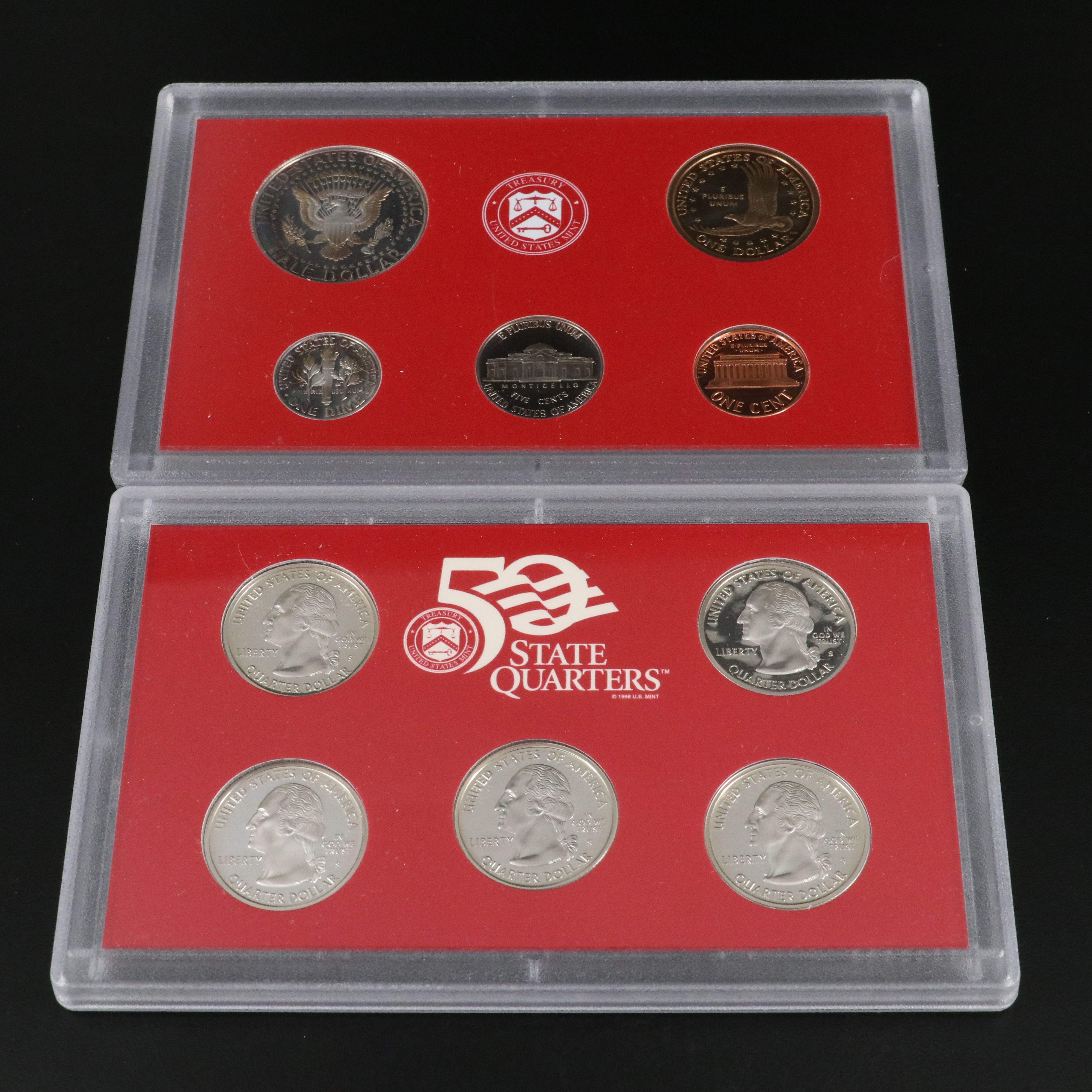 Three United States Modern Silver Proof Sets: 1999, 2000, 2001