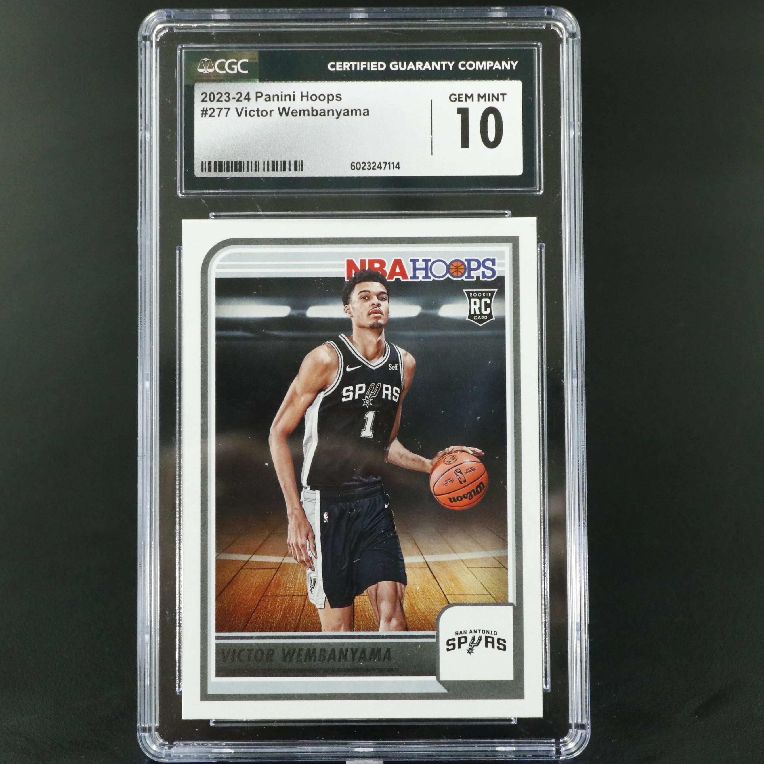 2023 Panini Hoops Victor Wembanyama Rookie Basketball Card Graded CGC 10