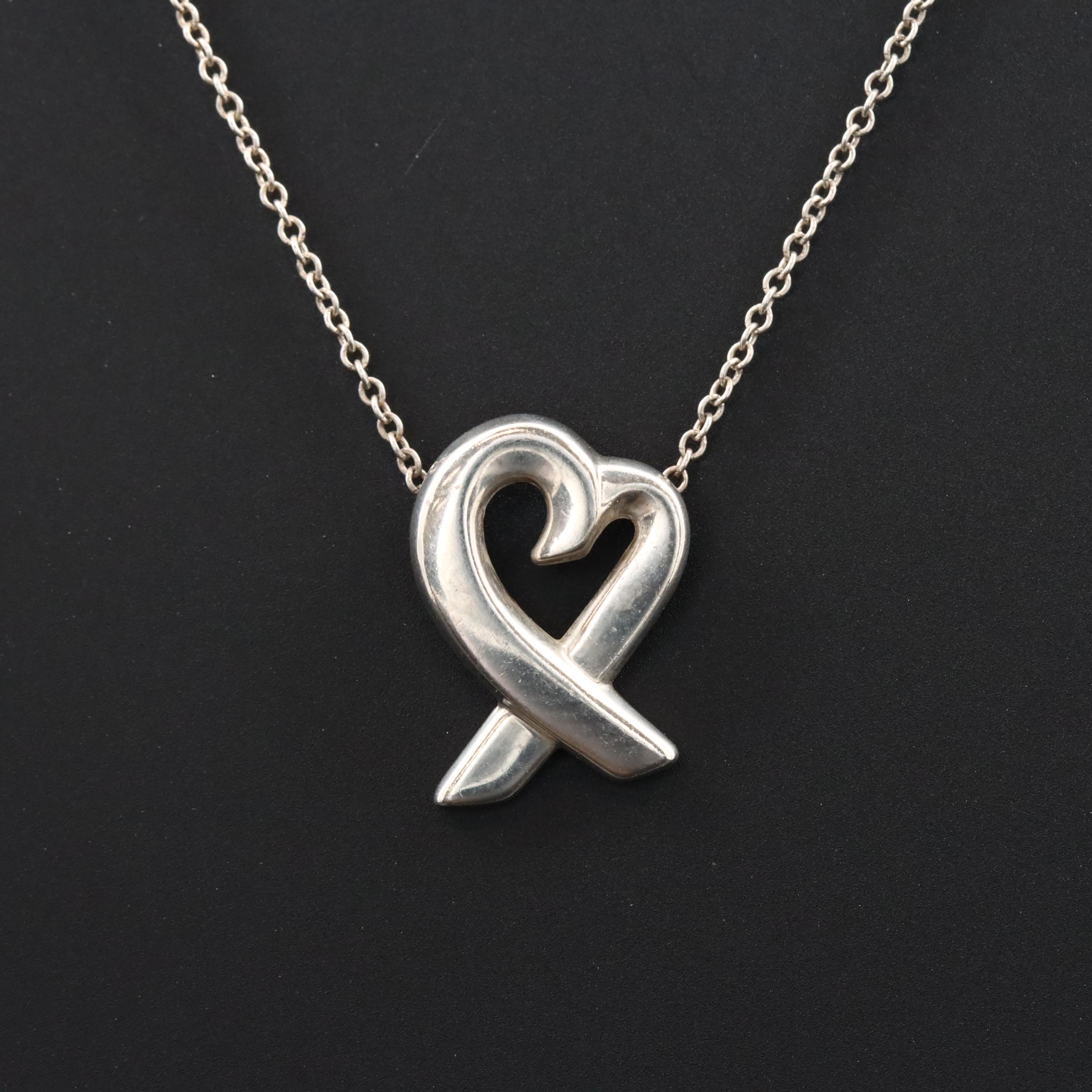 Paloma Picasso for Tiffany & Co. Loving Heart Sterling Necklace