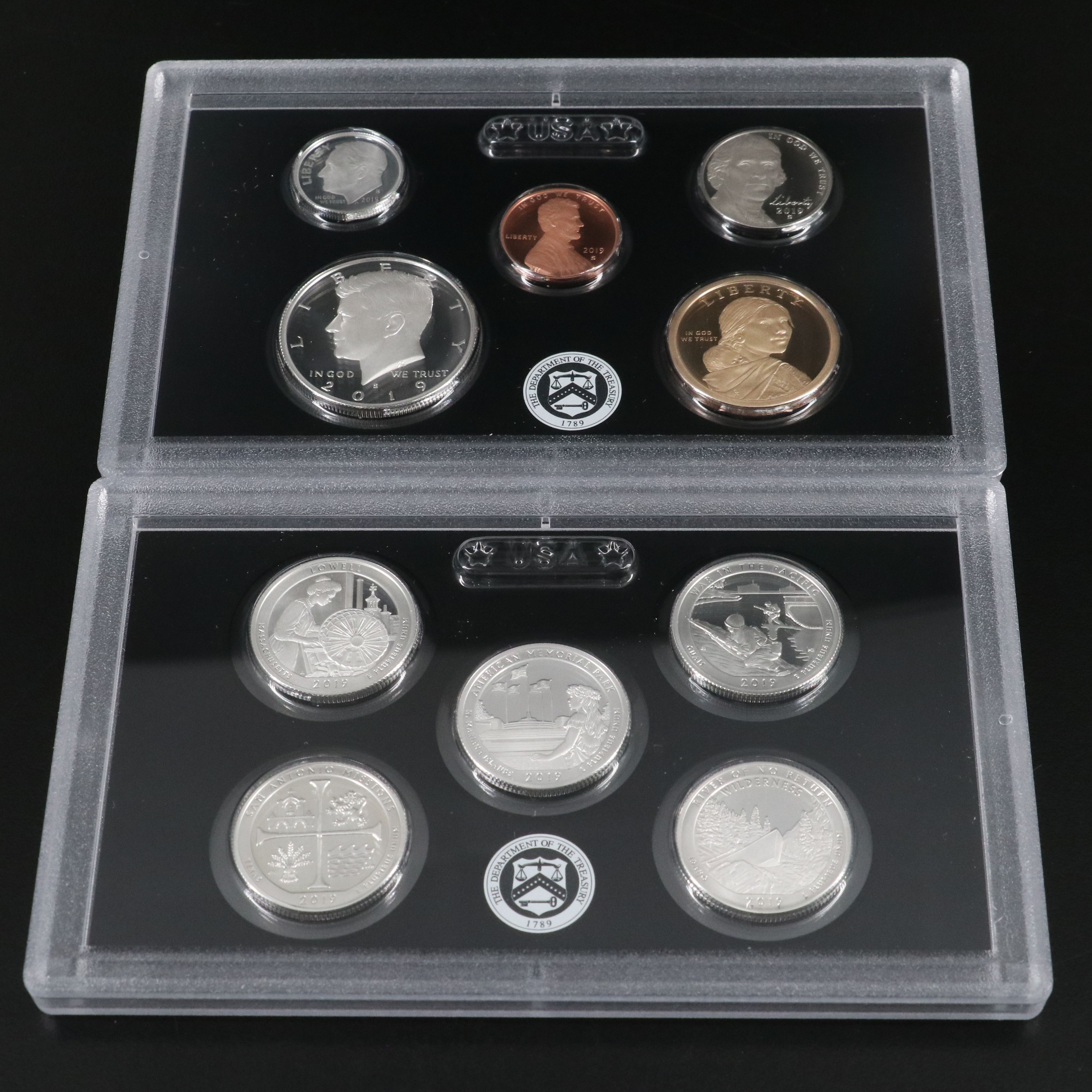 Two United States Modern Silver Proof Sets: 2019-S and 2021-S