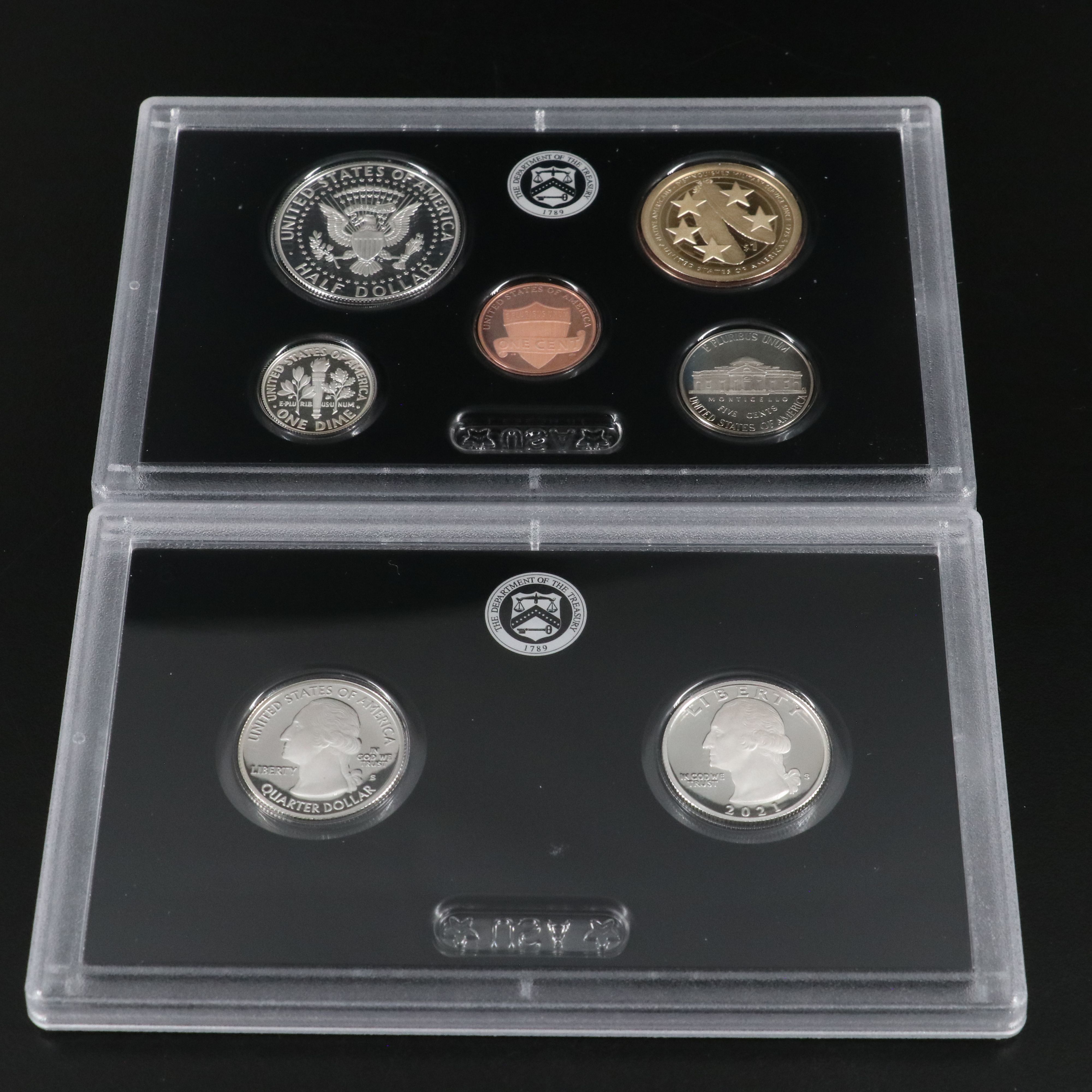 Two United States Modern Silver Proof Sets: 2019-S and 2021-S