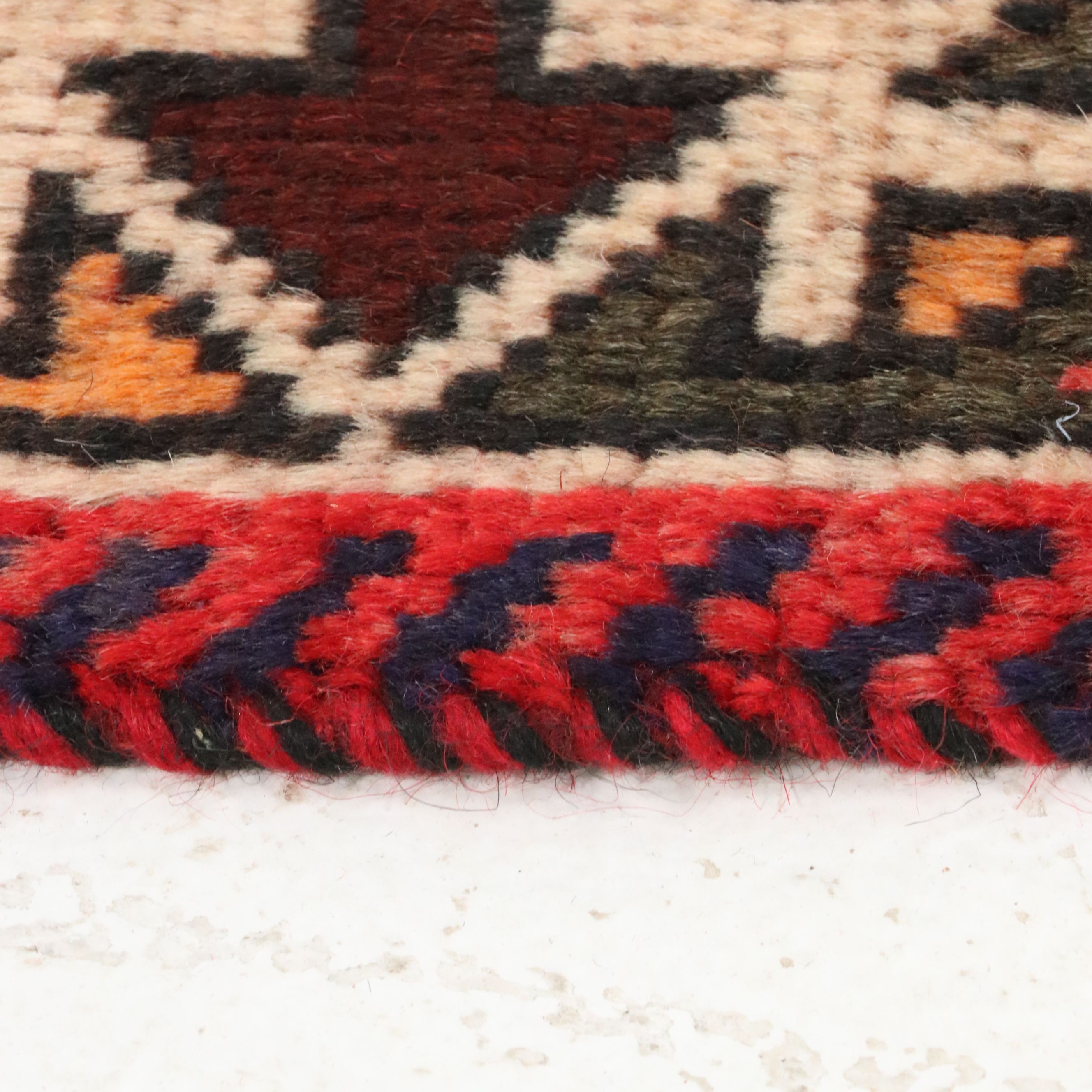 7'1 x 9'1 Hand-Knotted Persian Qashqai Area Rug