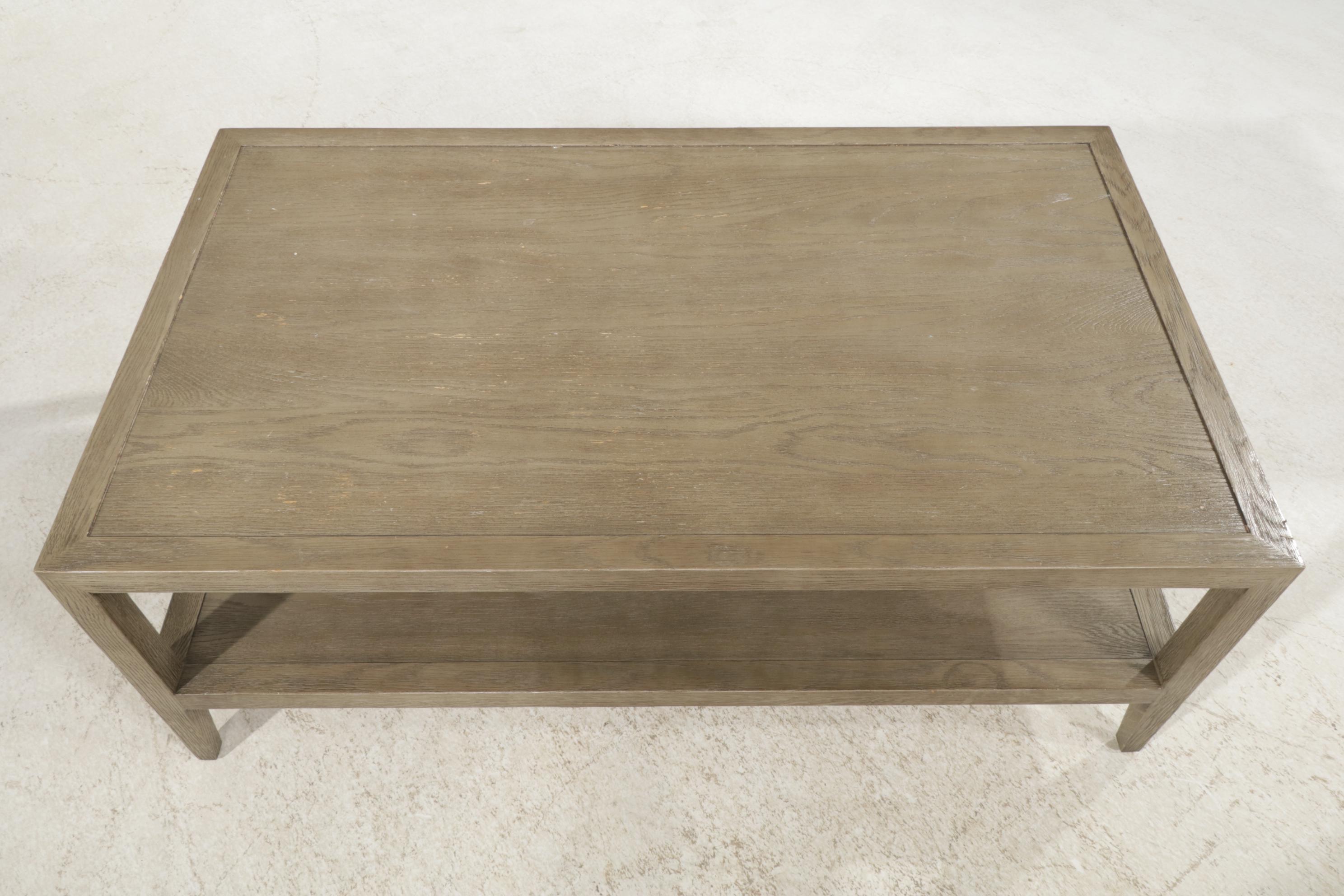 Restoration Hardware Weathered Oak Coffee and Side Tables, 2021