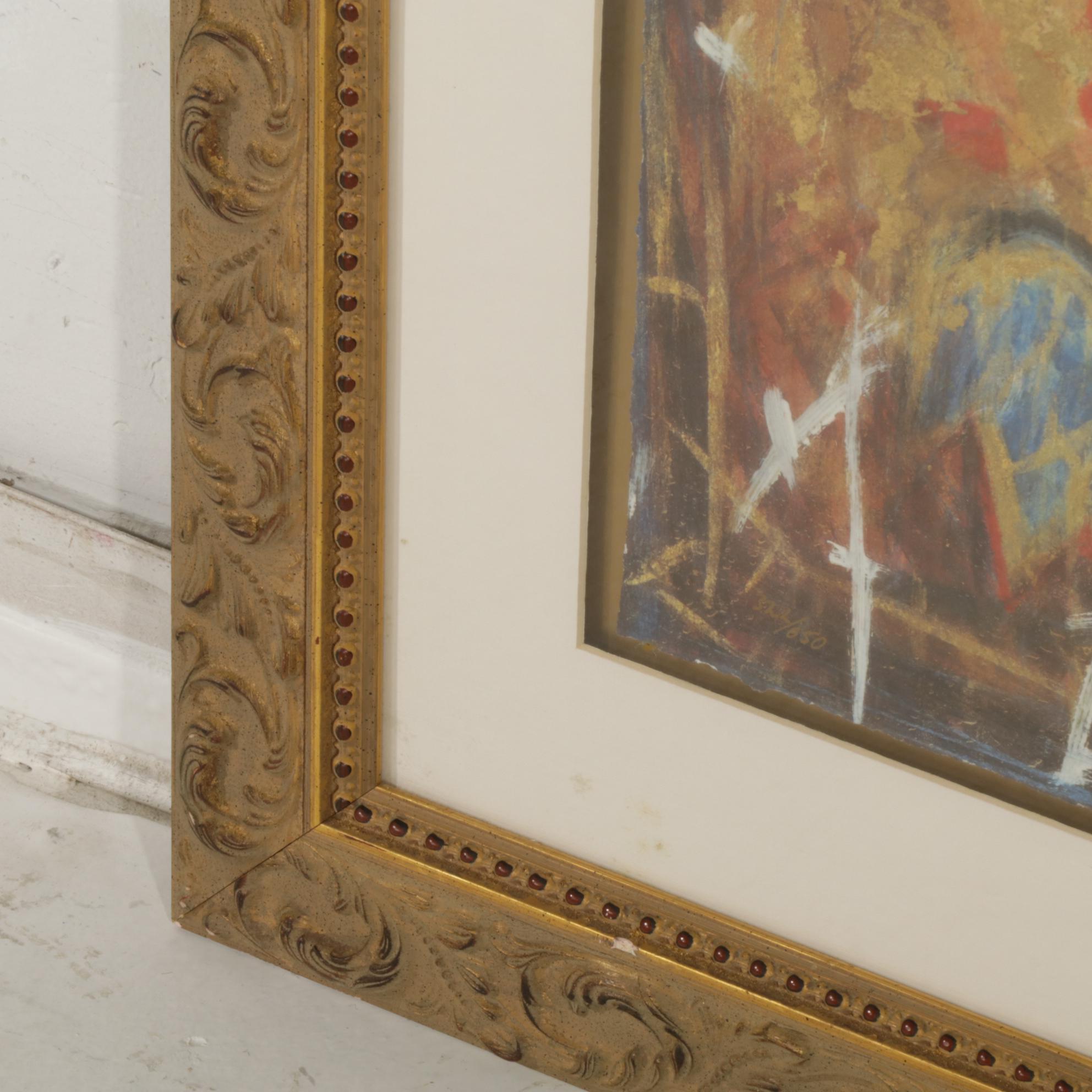 Janet Treby "Guitarist" Seriolithograph, Late 20th Century