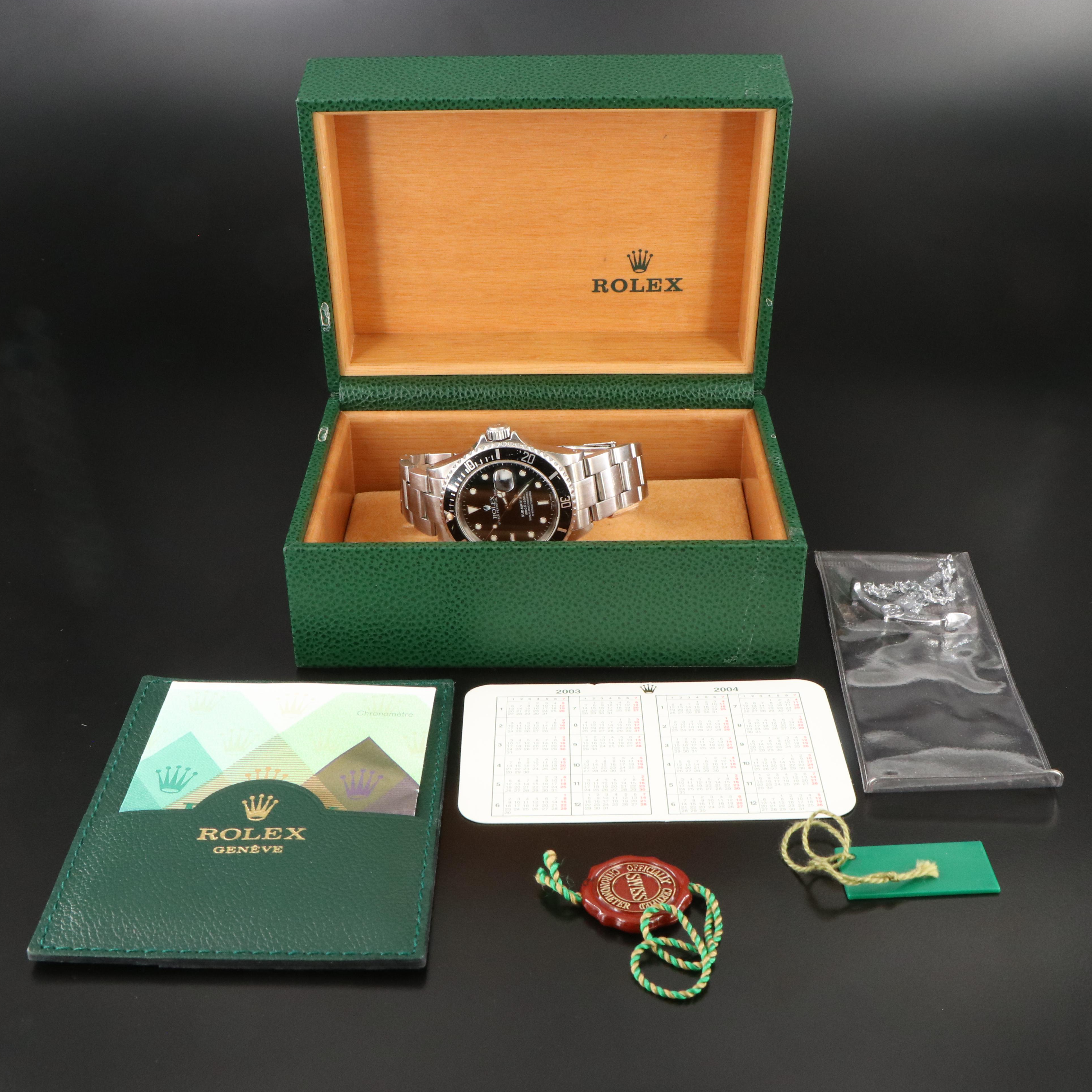 2002 Rolex Model 16610 Submariner Date Watch