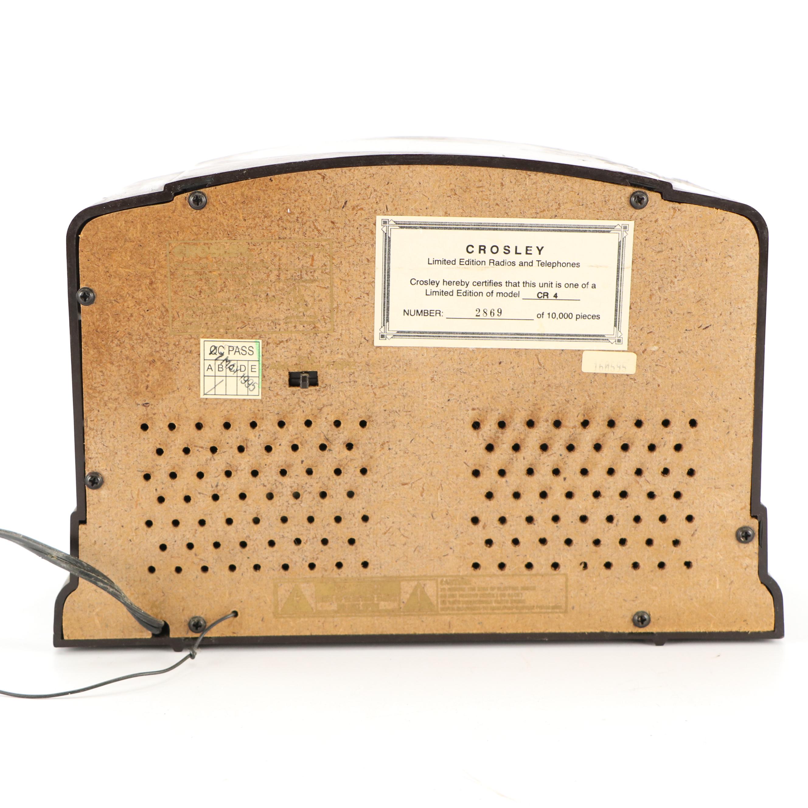 Limited Edition Crosley Collector's Edition CR-4 AM/FM Radio Cassette Player