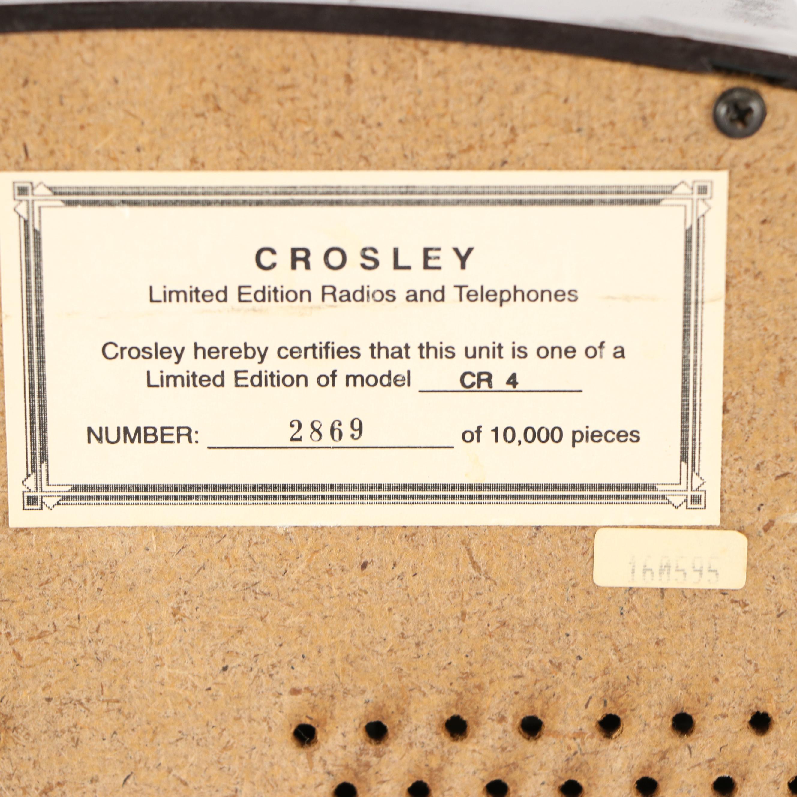 Limited Edition Crosley Collector's Edition CR-4 AM/FM Radio Cassette Player