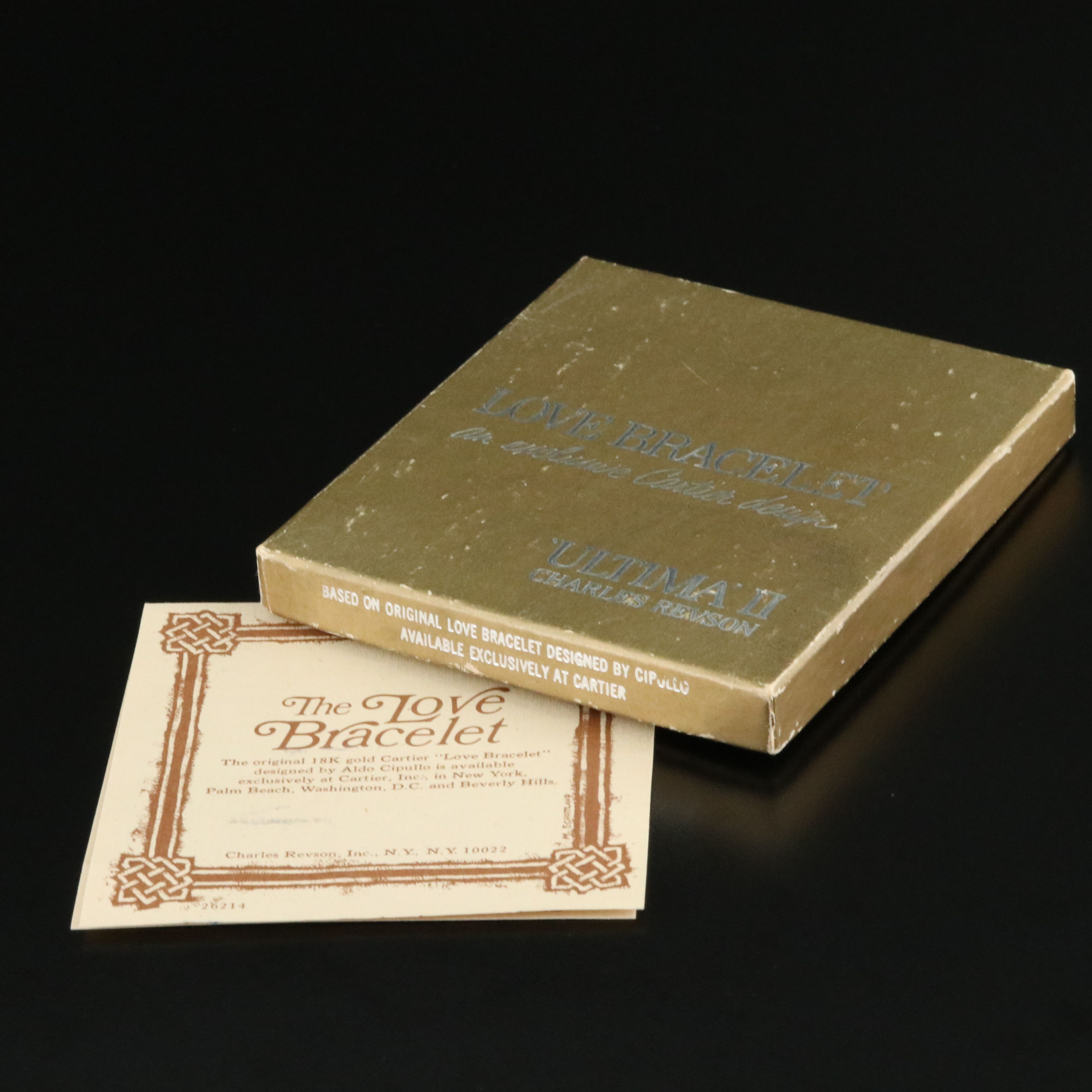 Aldo Cipullo Love Bracelet by Charles Revson