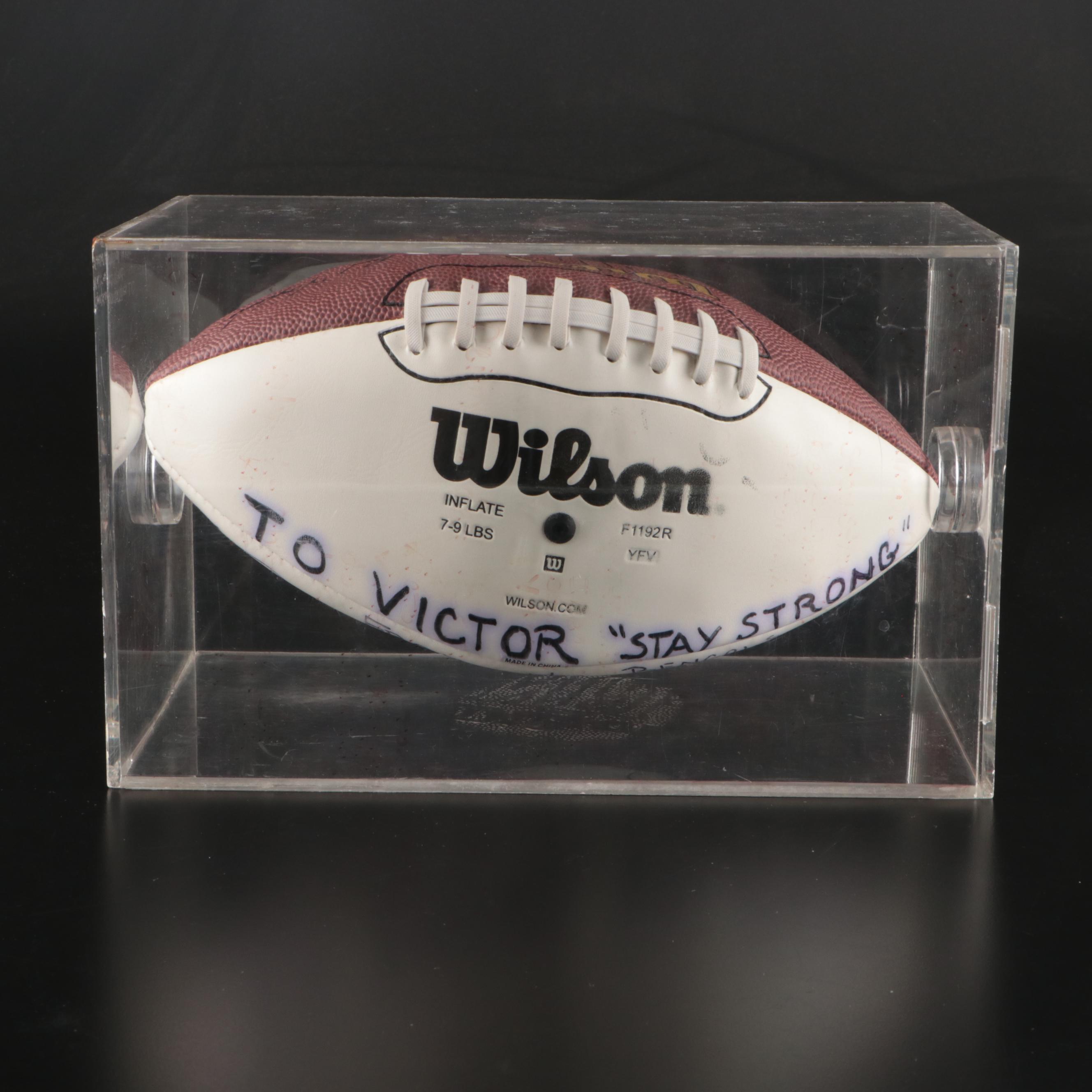 2004 Cincinnati Bengals Team Signed Football with Carson Palmer and Chad Johnson