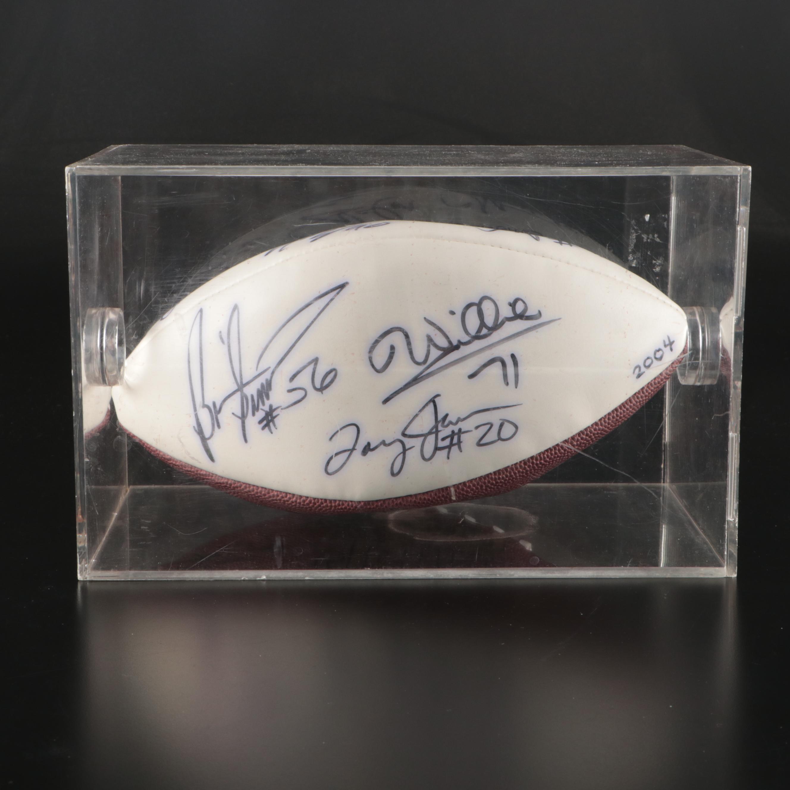 2004 Cincinnati Bengals Team Signed Football with Carson Palmer and Chad Johnson