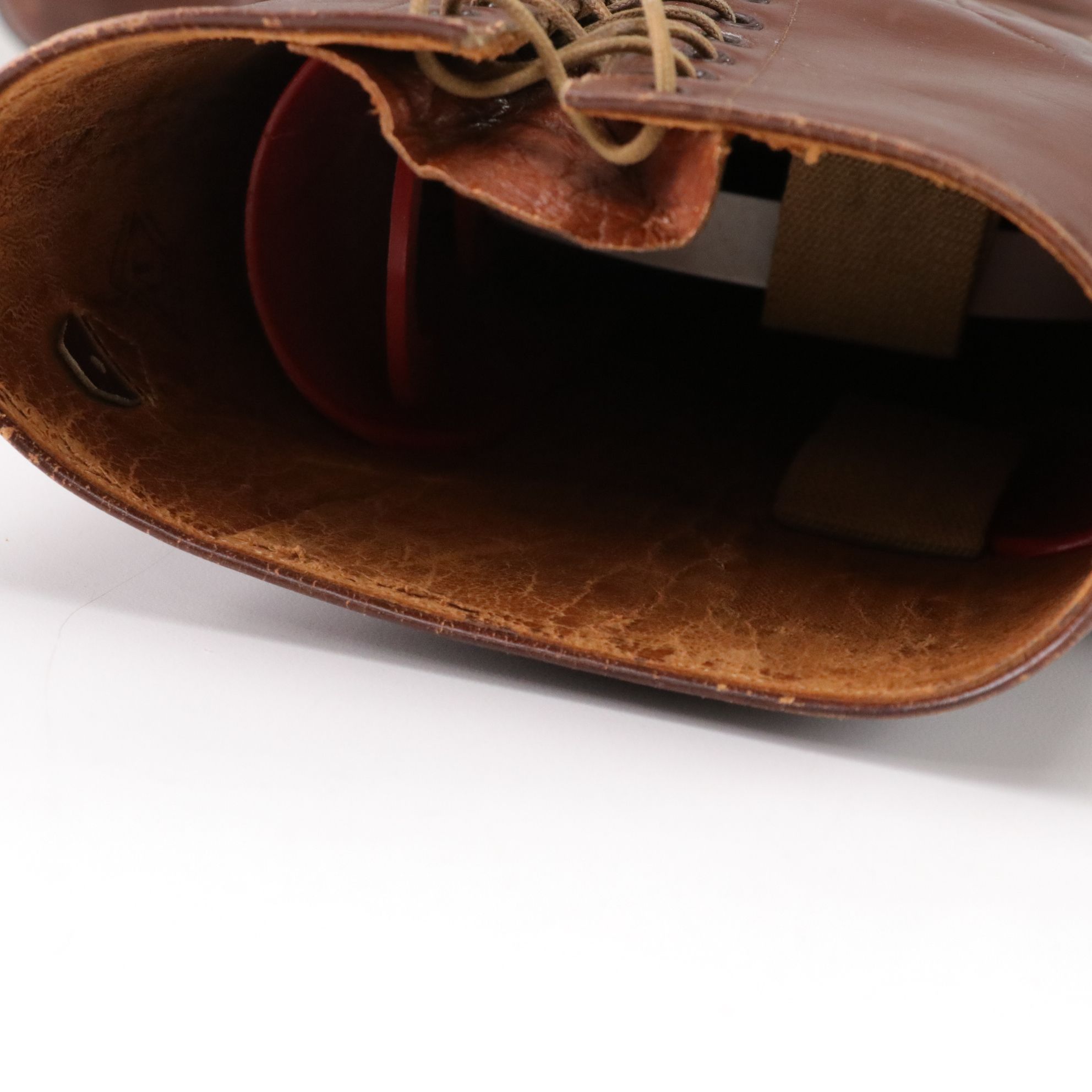 Pair of Leather Lace-up High Top Equestrian Riding Boots