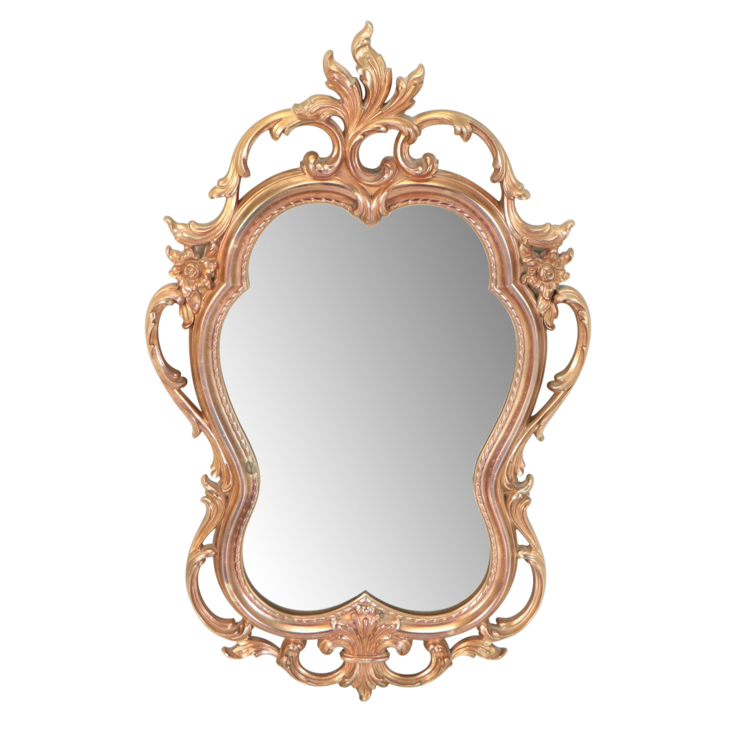 Baroque Style Giltwood Wall Mirror, Mid to Late 20th Century