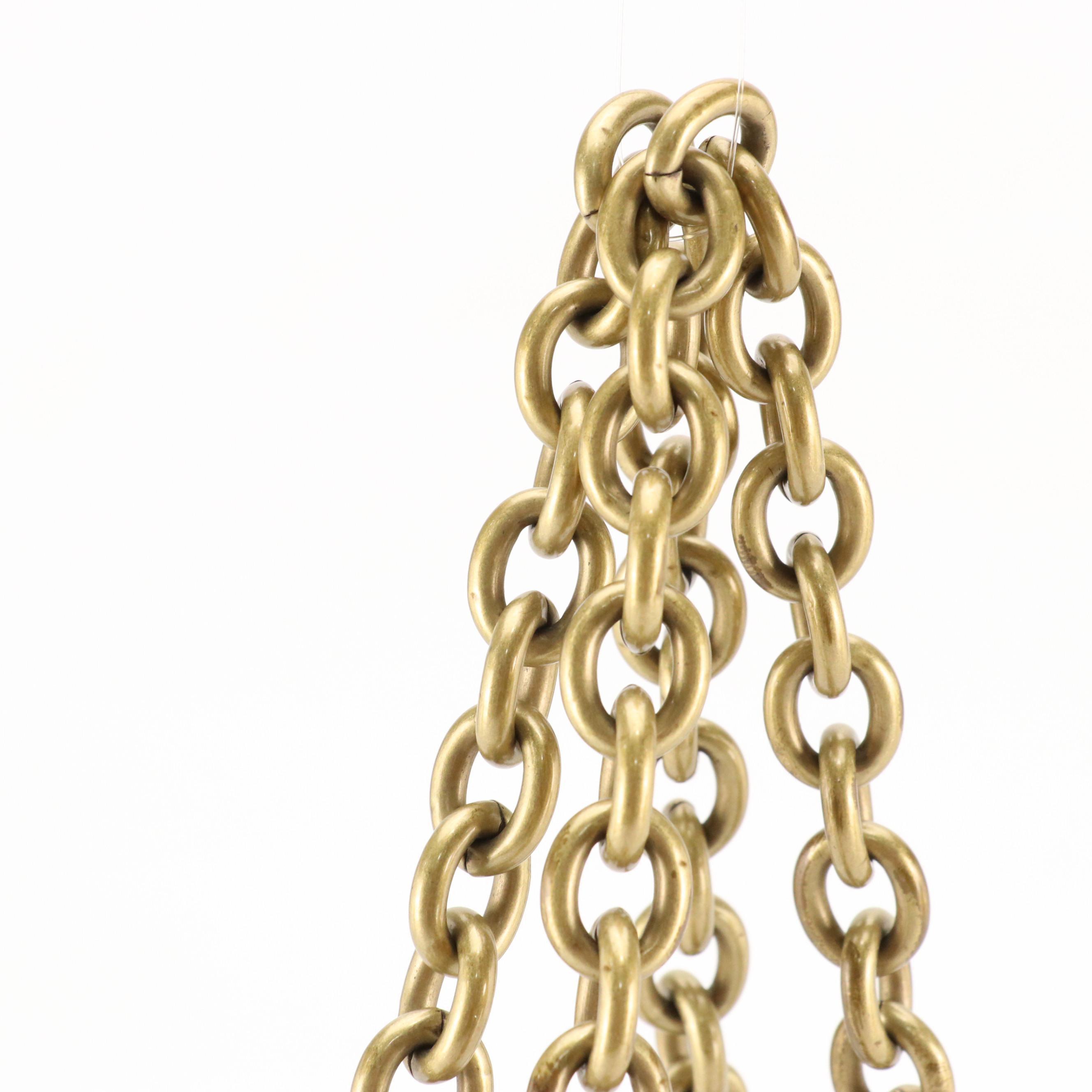 Bottega Veneta Chain Strap Bag in Beige Canvas and Tricolor Stitched Leather