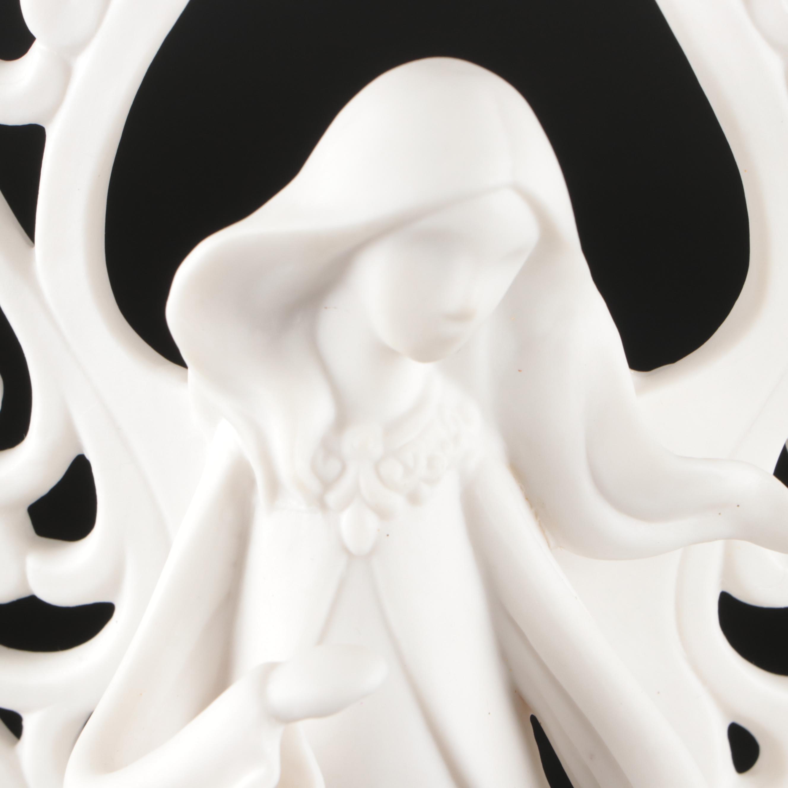 Ceramic and Wooden Angel Figurines