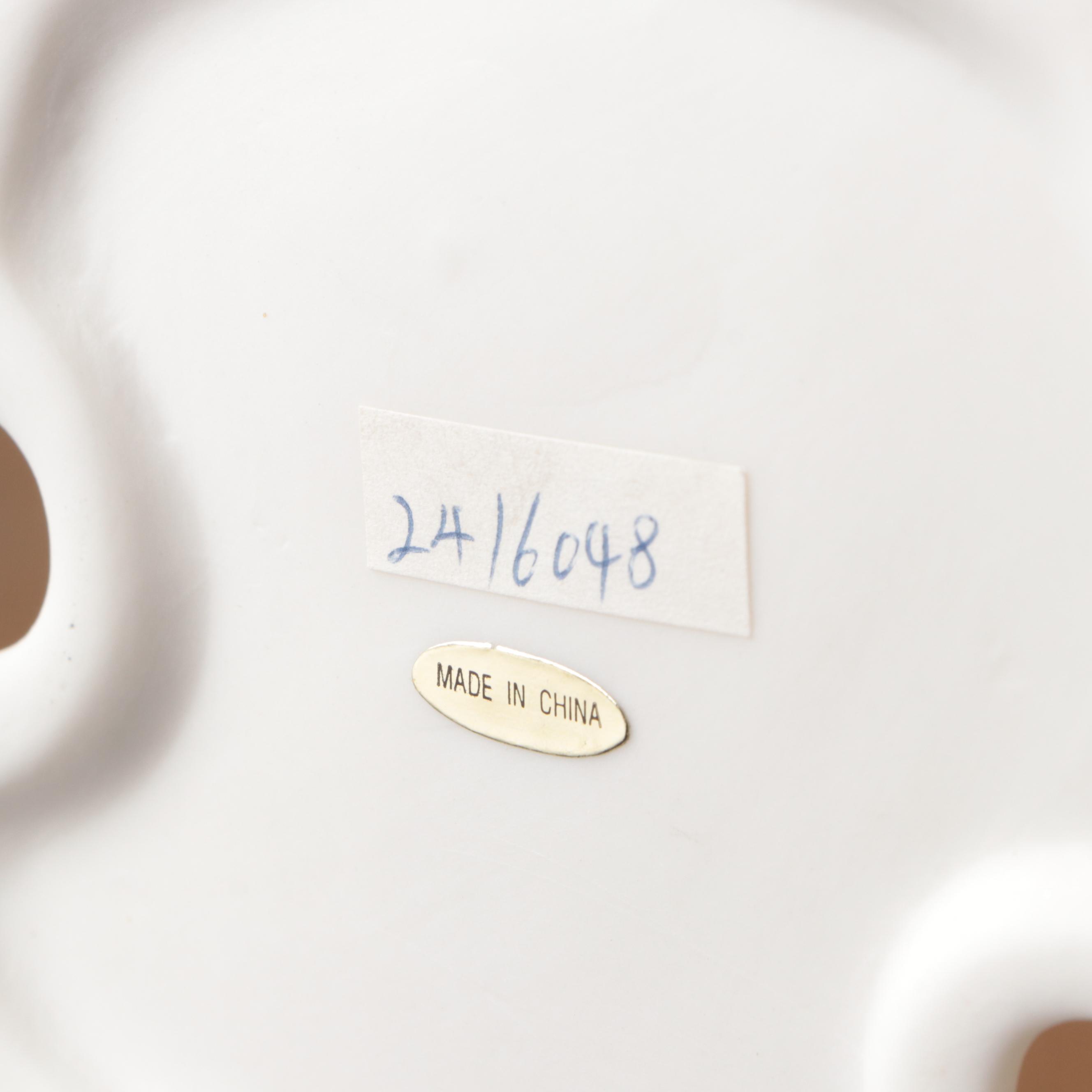 Ceramic and Wooden Angel Figurines