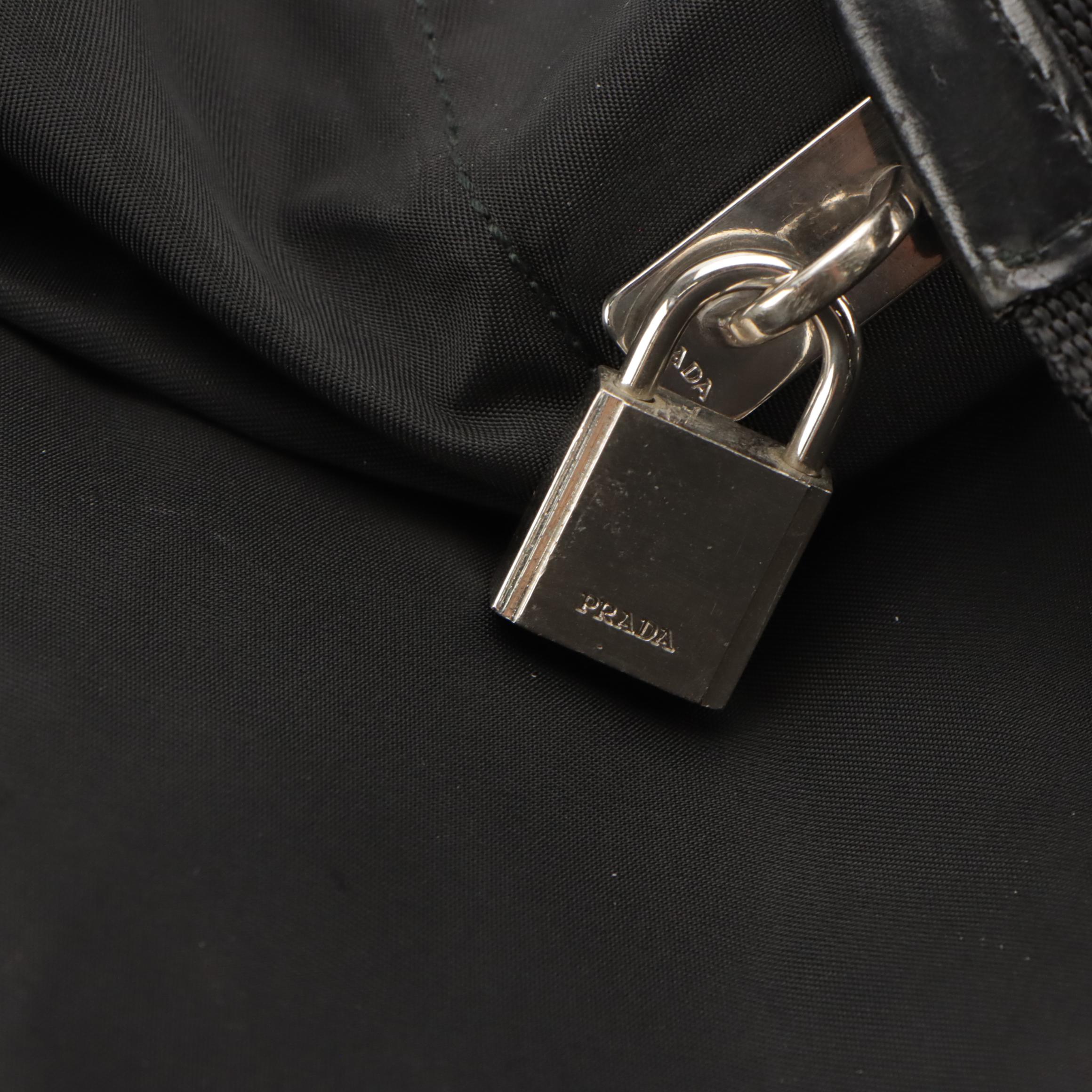 Prada Travel Duffle Bag in Black Tessuto Nylon