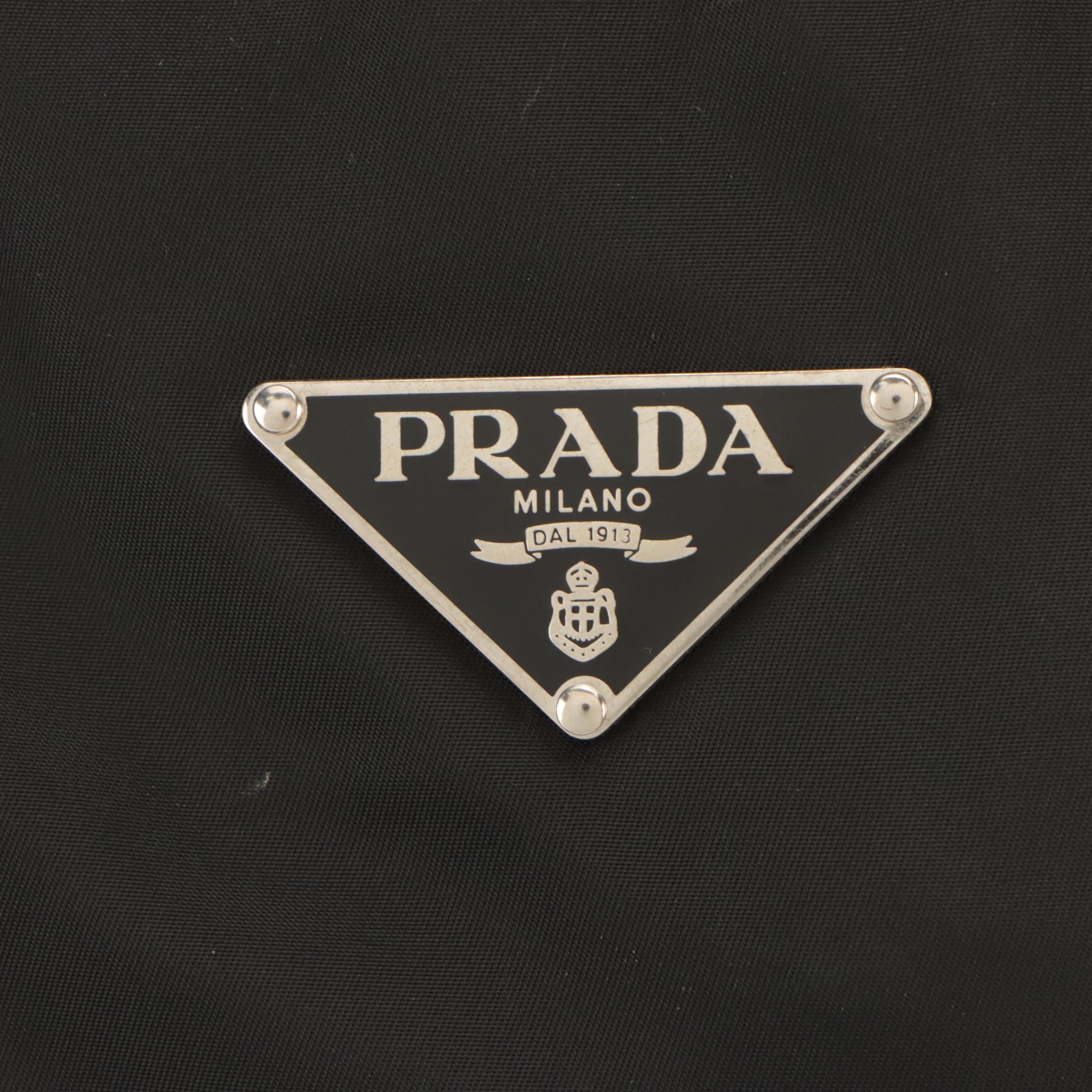 Prada Travel Duffle Bag in Black Tessuto Nylon