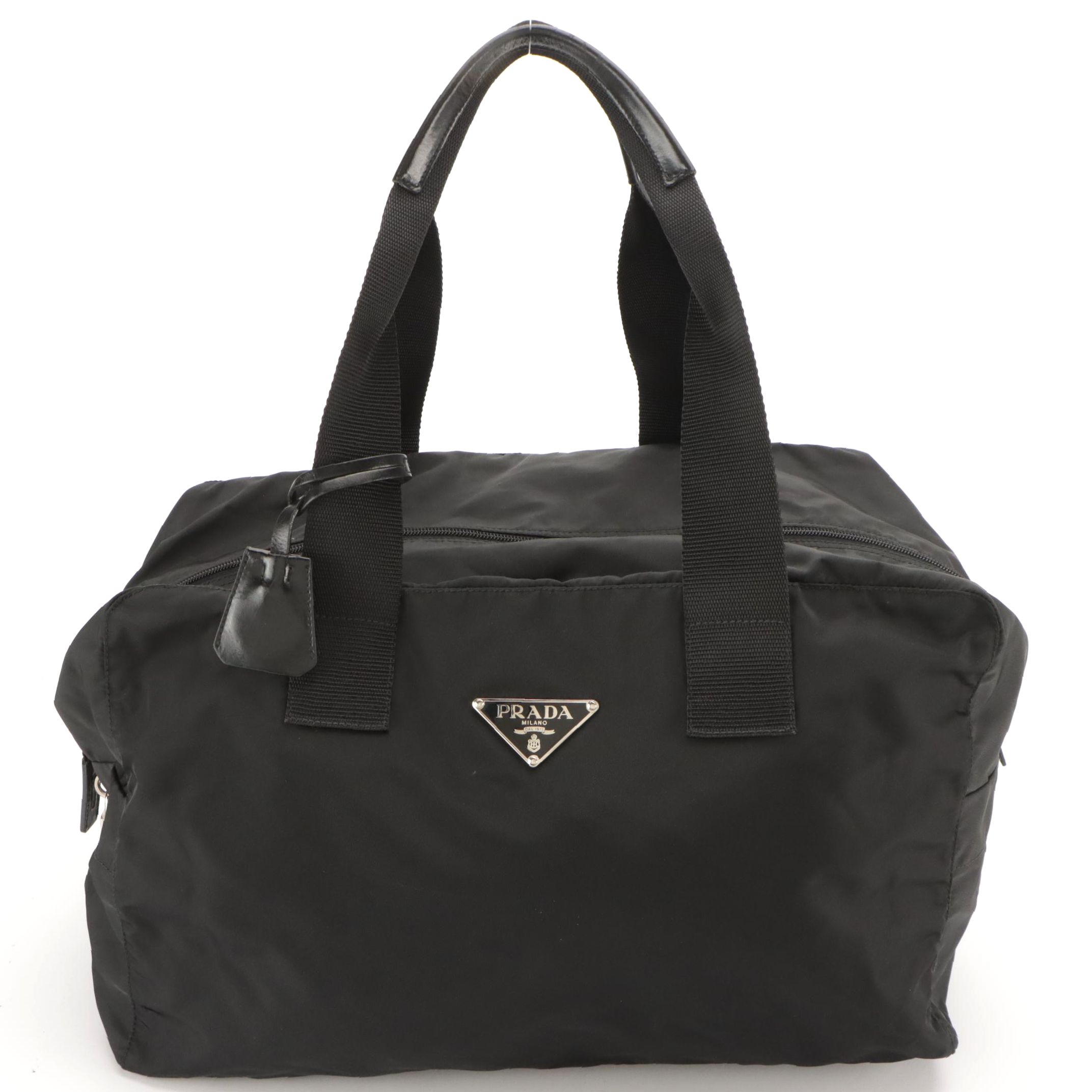 Prada Travel Duffle Bag in Black Tessuto Nylon