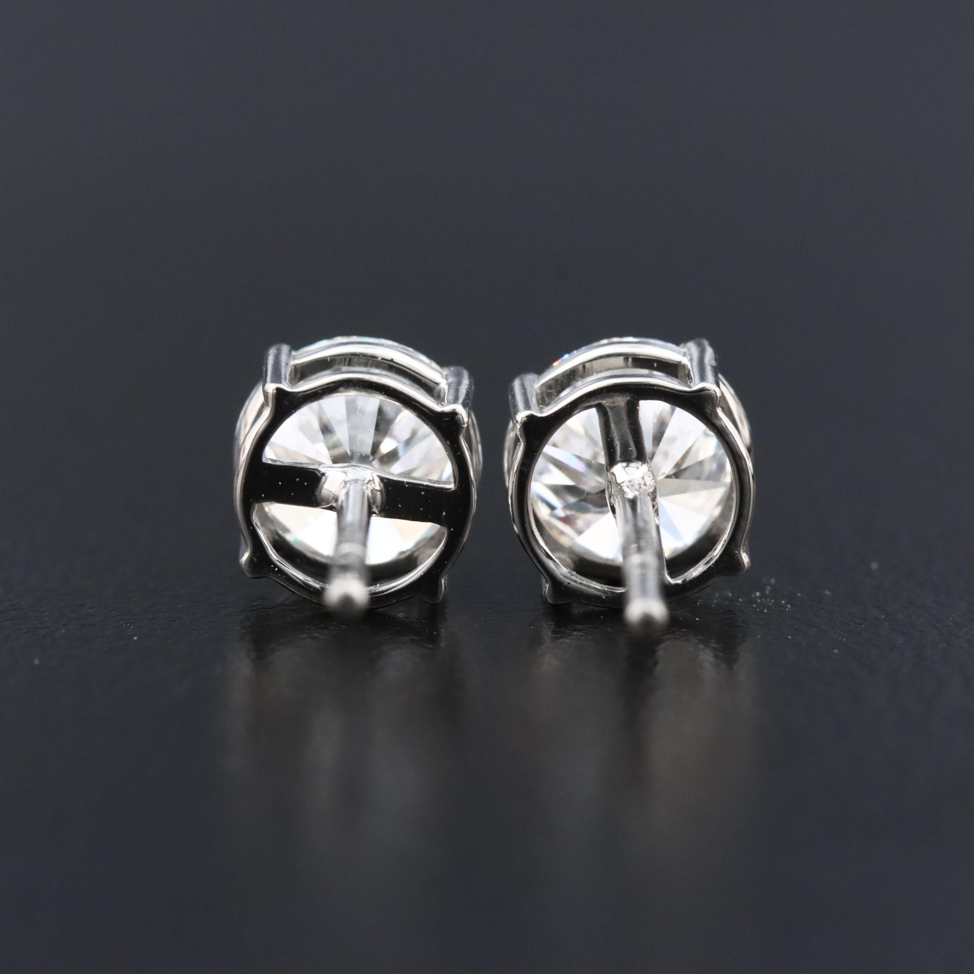 Platinum 2.31 CTW Lab Grown Diamond Stud Earrings with IGI Report