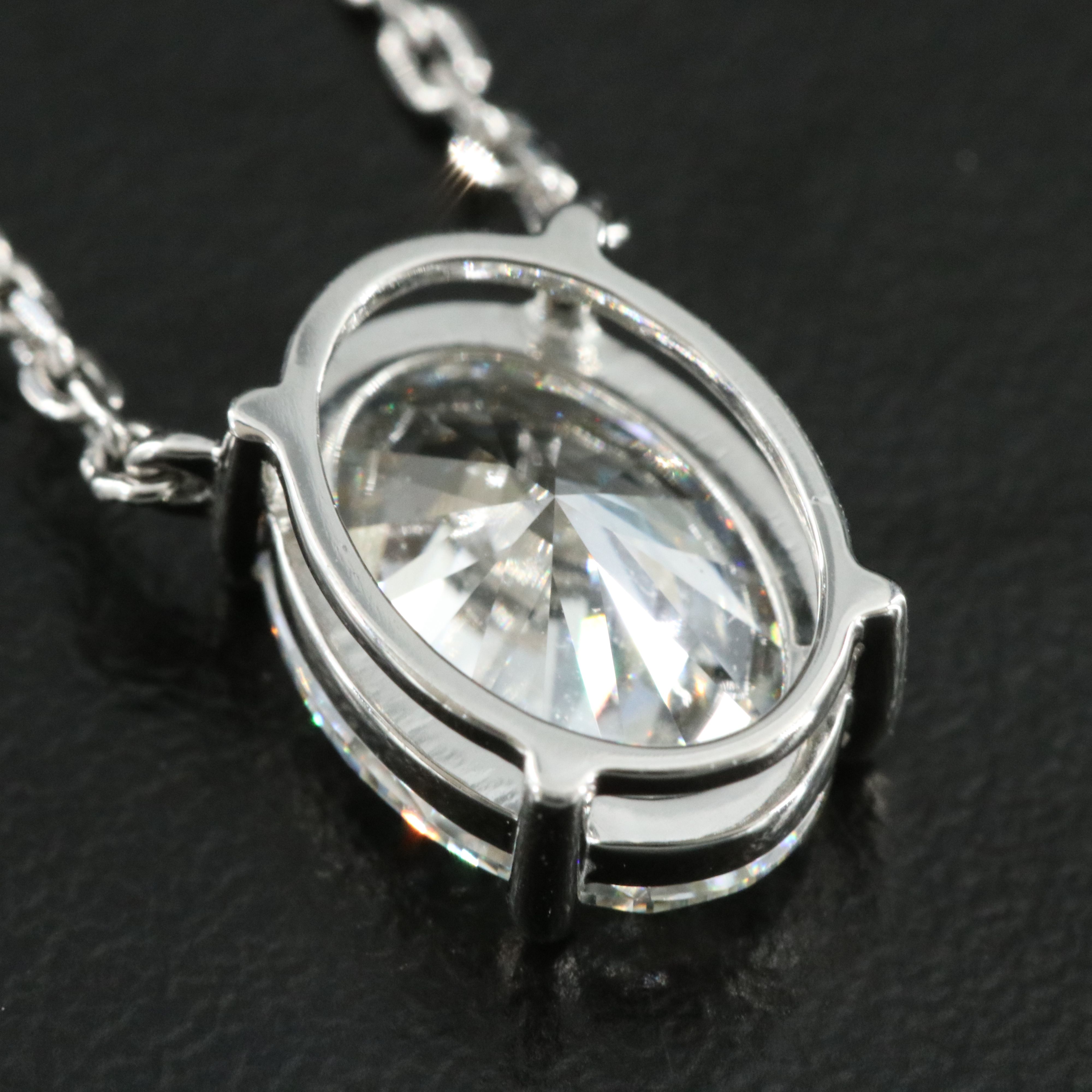 Platinum 3.01 CT Lab Grown Diamond Necklace with IGI Report