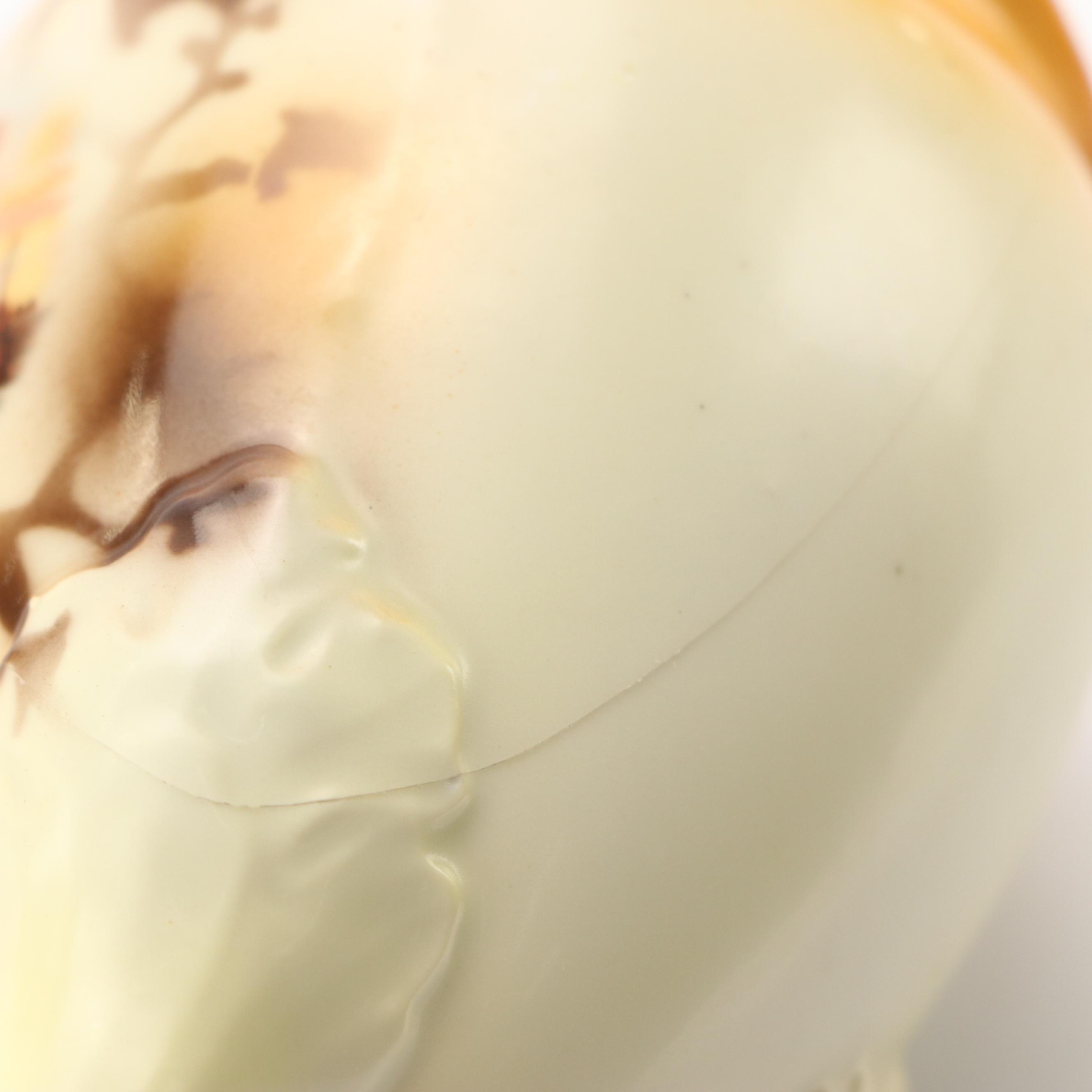 Edwardian Style Ceramic Hatpin Holder with Assortment of Pins, 20th Century