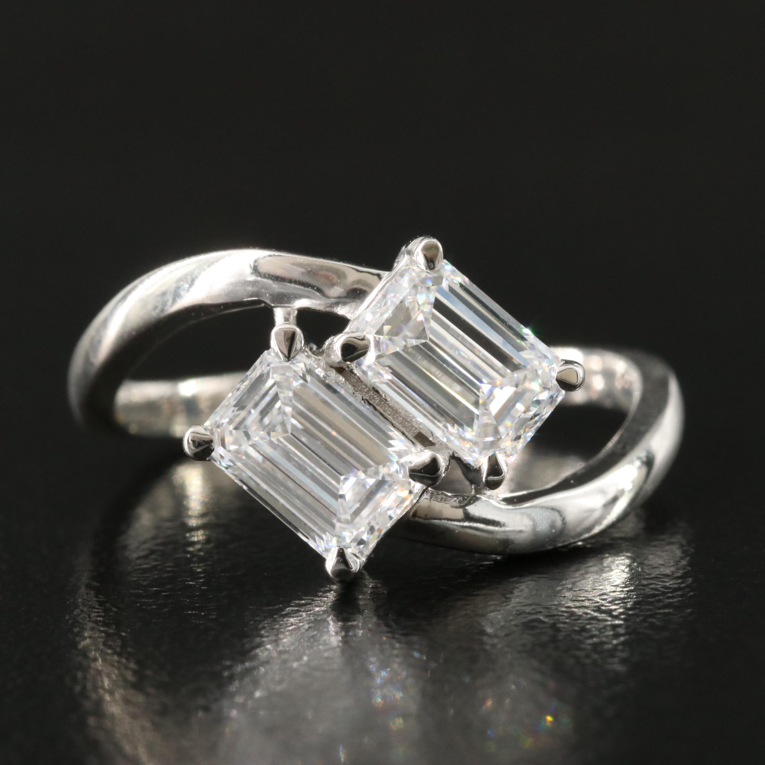 14K 1.62 CTW Lab Grown Ring with IGI Reports