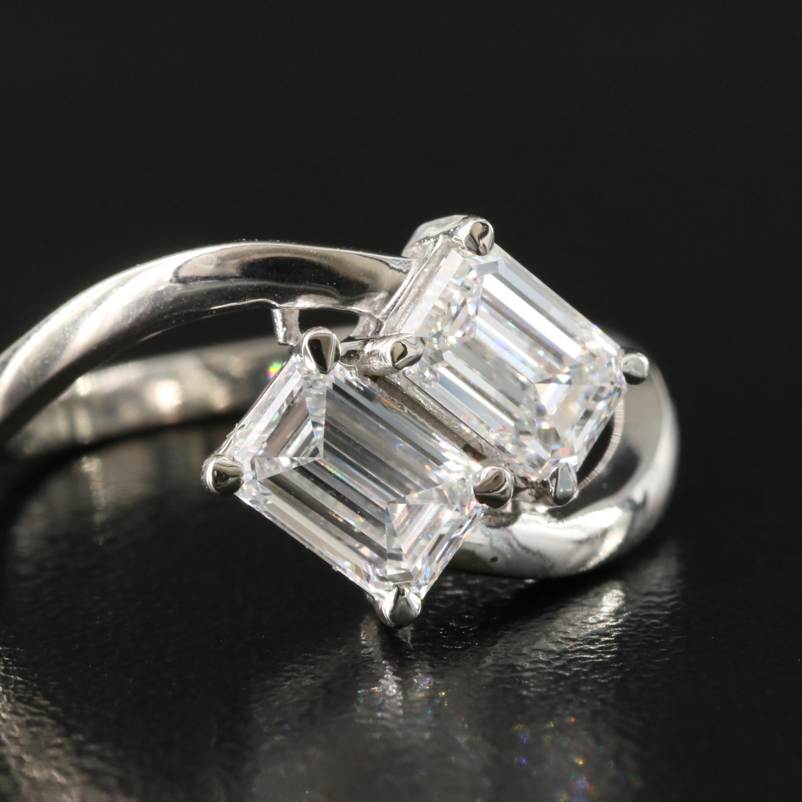 14K 1.62 CTW Lab Grown Ring with IGI Reports